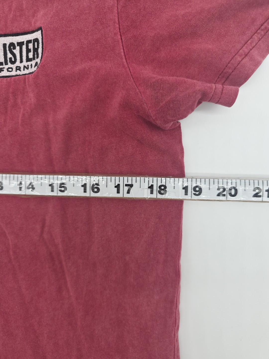Hollister T-shirt Men L Red Logo 100% Cotton.. #44878