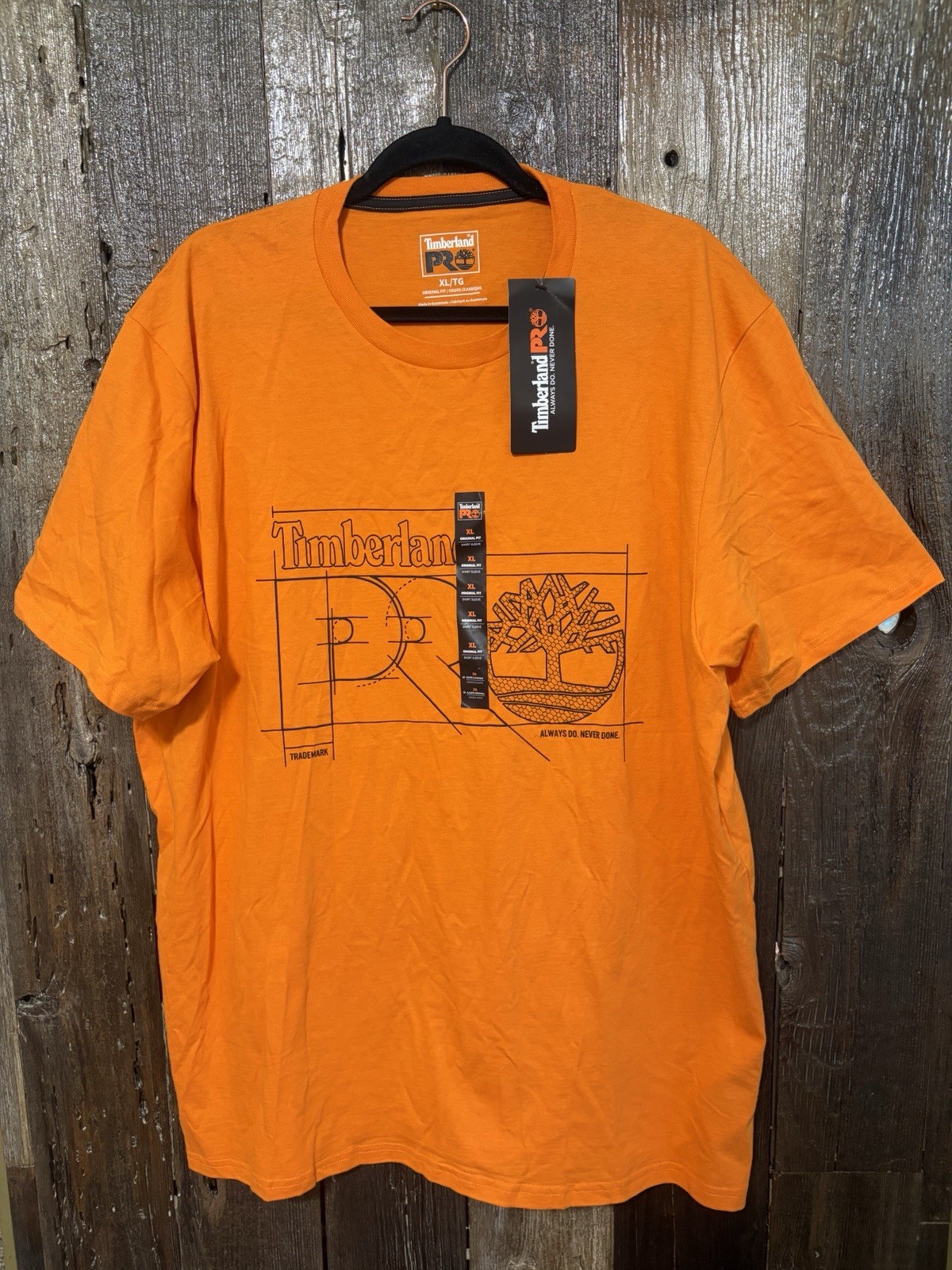 Timberland Pro Men&rsquo;s Original Fit T Shirt Logo Graphic Sz XL Orange Nwt