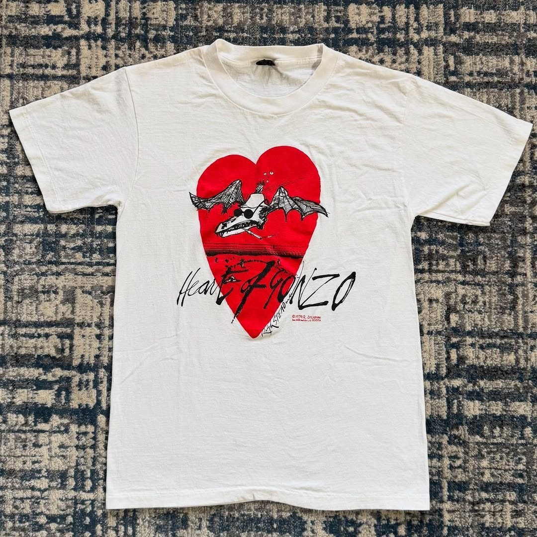 1979 HUNTER S THOMPSON HEART OF GONZO RALPH STEADMAN Vintage T-Shirt Reprint