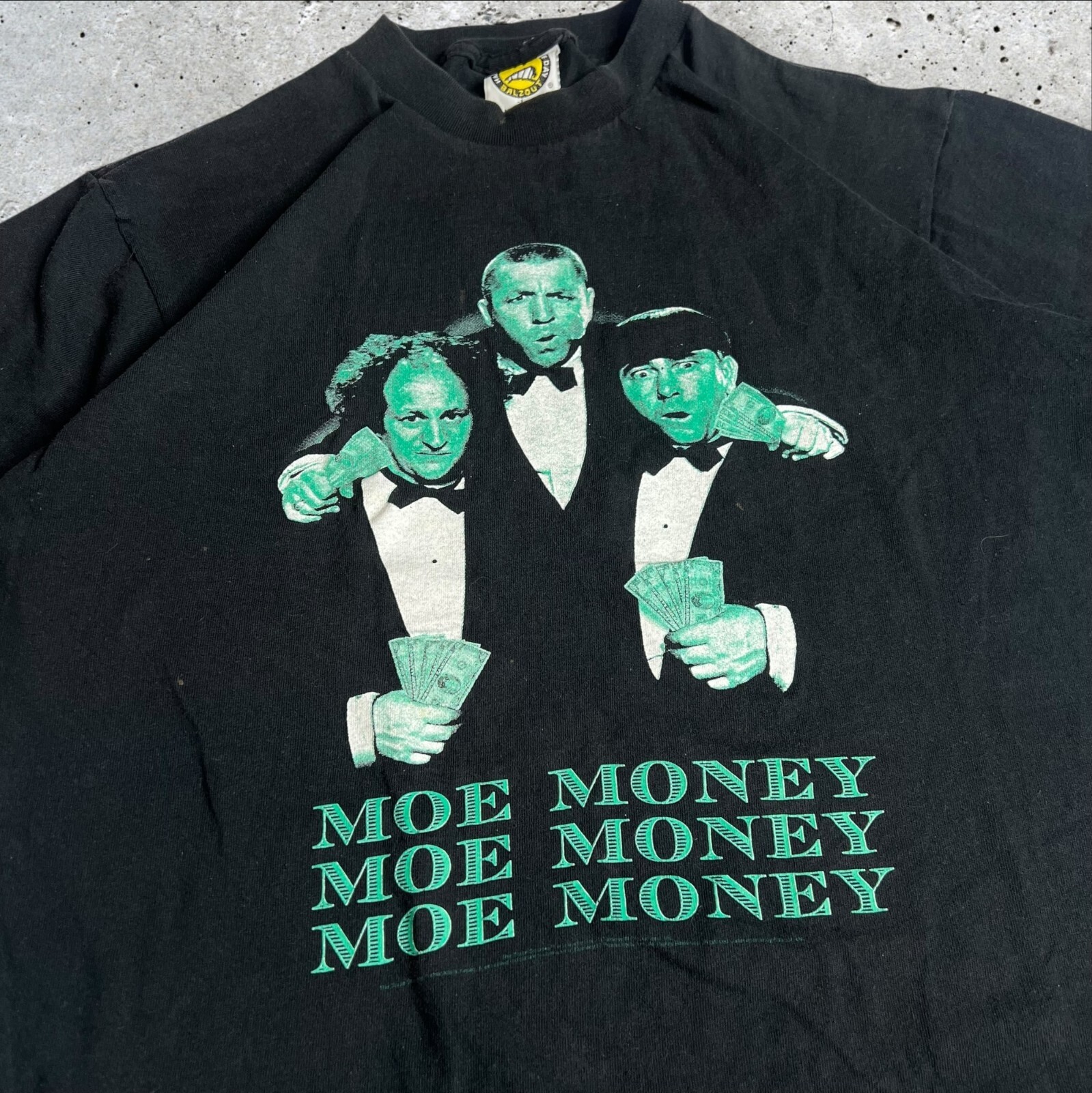 Vintage The Three Stooges Moe Money T-Shirt Size L