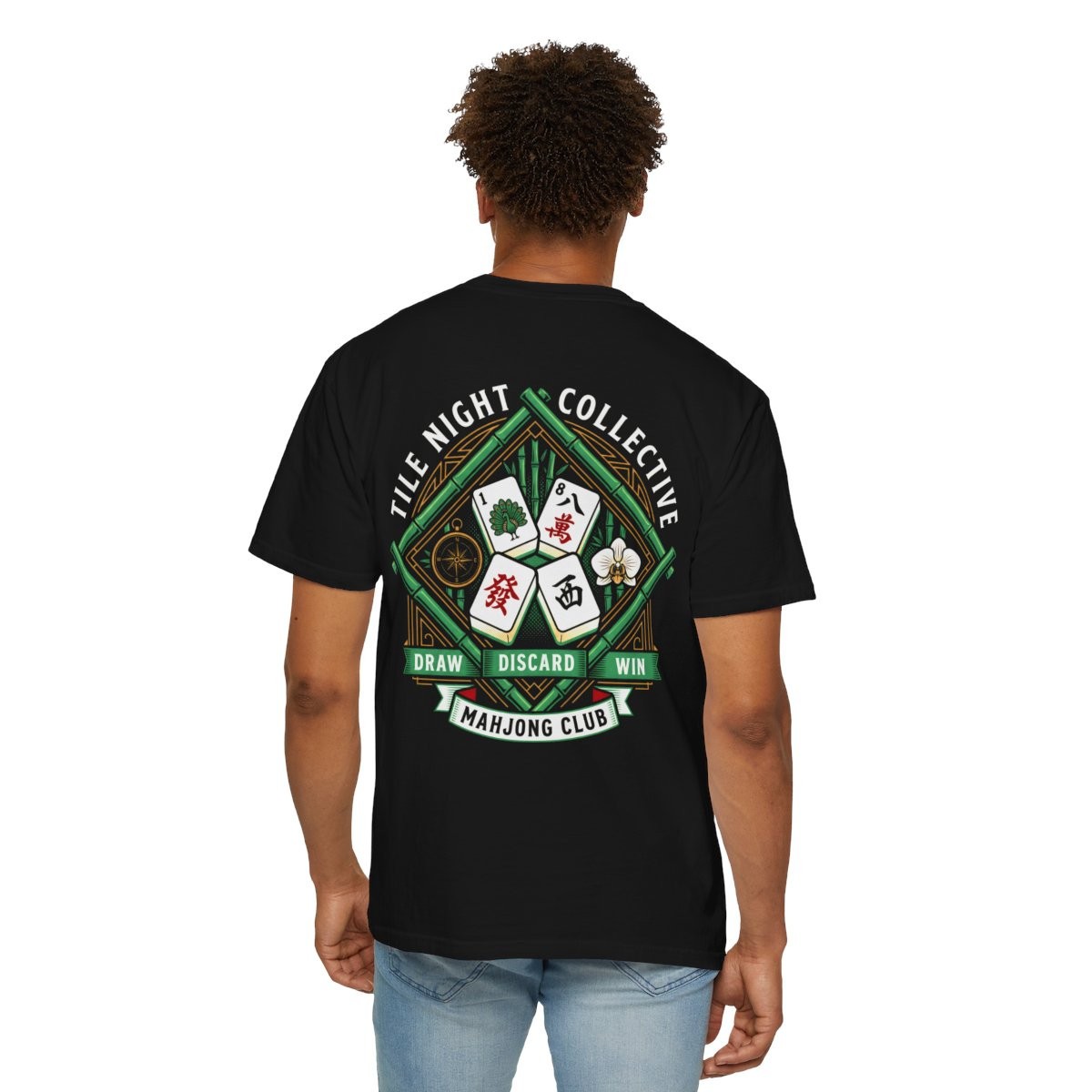 Mahjong Club Tile Night Collective Graphic Logo T-Shirt