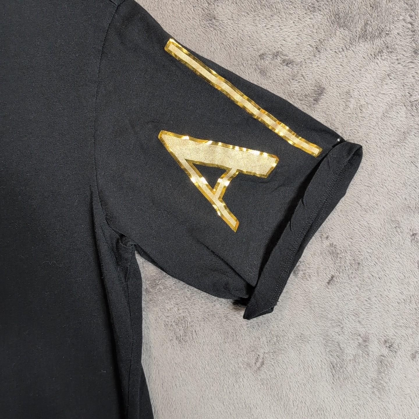 Armani Exchange Shirt Adult Large Graphic Gold Logo Classic Designer Casual SS