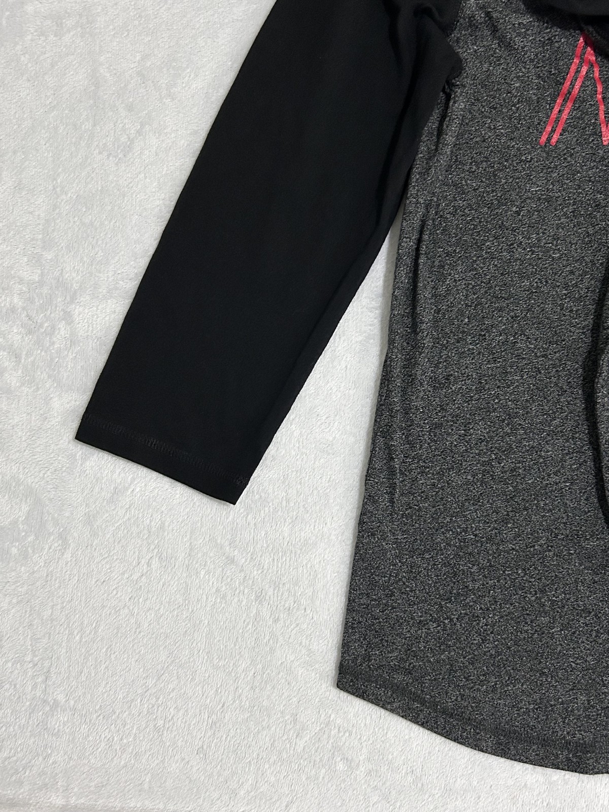 Night Moves T-Shirt Heather Gray Black Raglan Sleeve Graphic Tee New Era Sz S/P