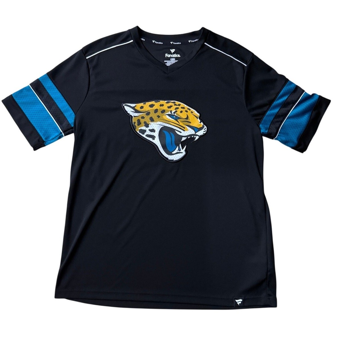 Jacksonville Jaguars NFL Football polyester Fanatics stiched black shirt Large