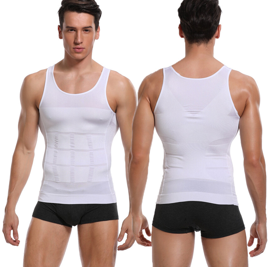 Men&rsquo;s Slimming Tummy Body Shaper Vest Compression T-Shirt Ultra Durable Tank Top