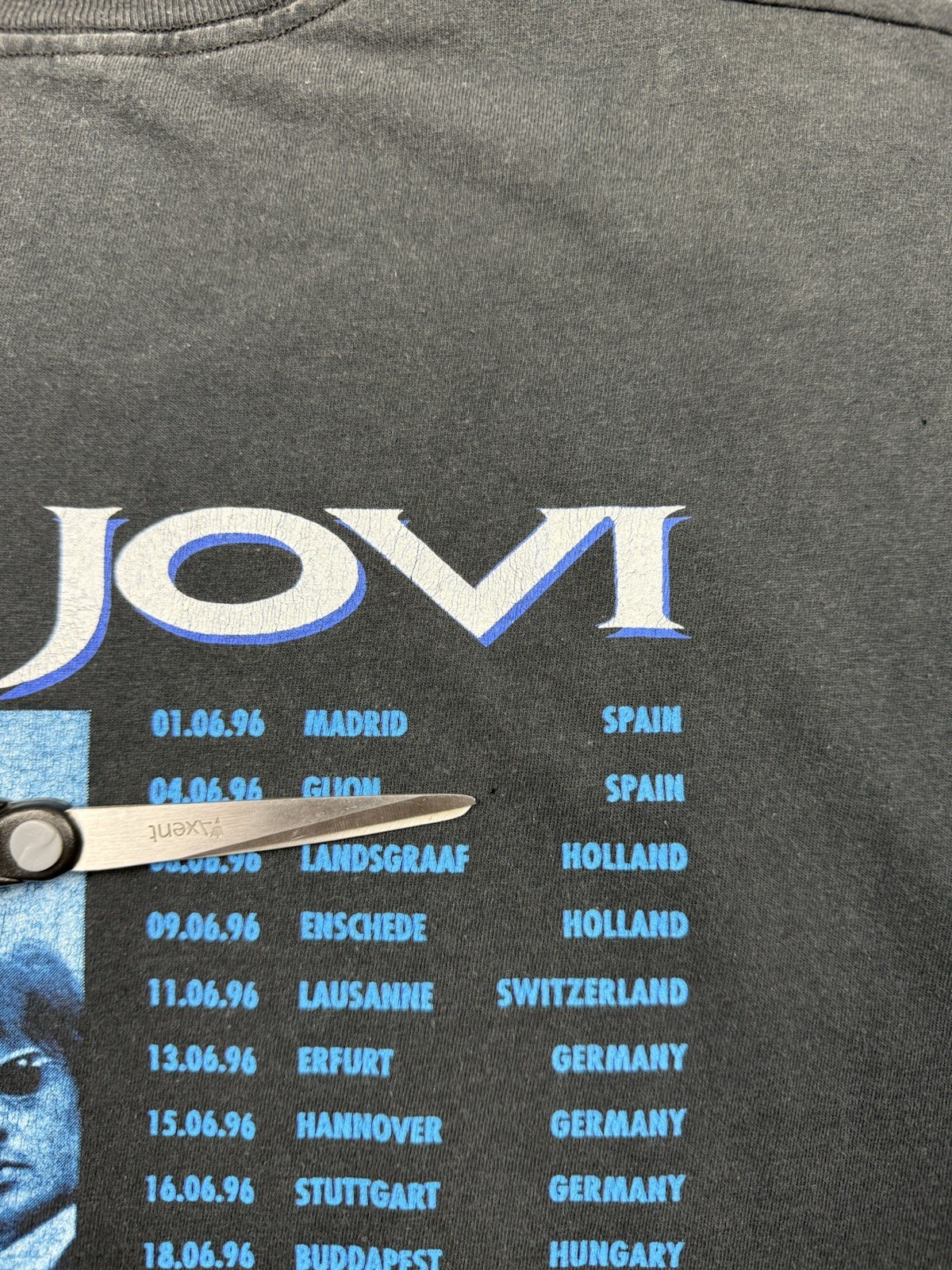 Vintage 1996 Bon Jovi These Days Rare Tour T-Shirt Single Stitch Black Size XL