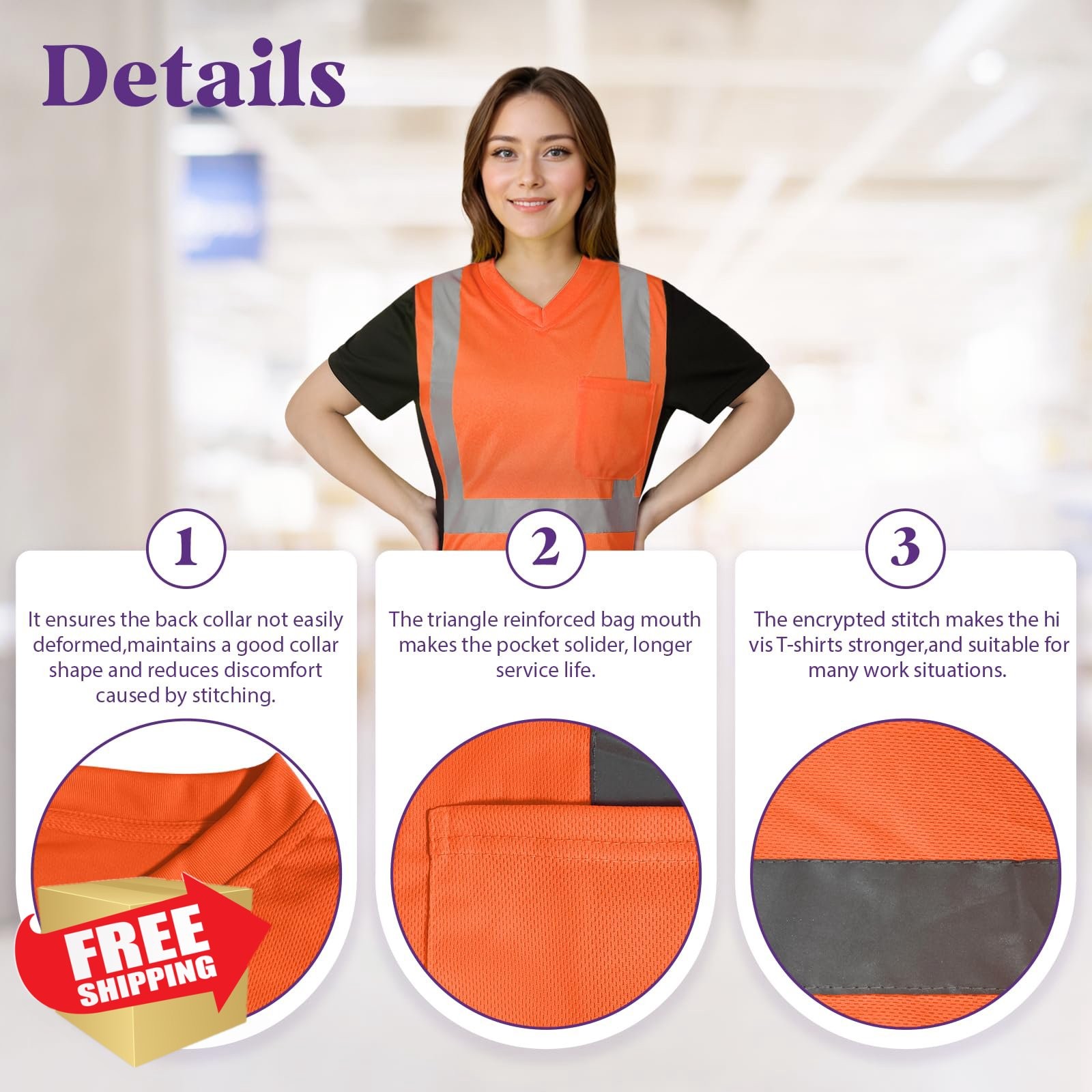 Besentinels V-orange X-Small Hi Vis Shirts