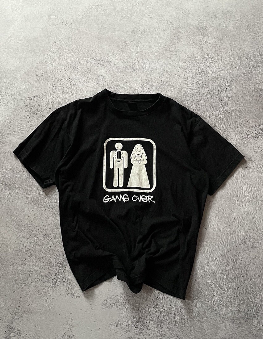 Vintage Humour Tee Shirt Game Over 90’s Funny Print Rare