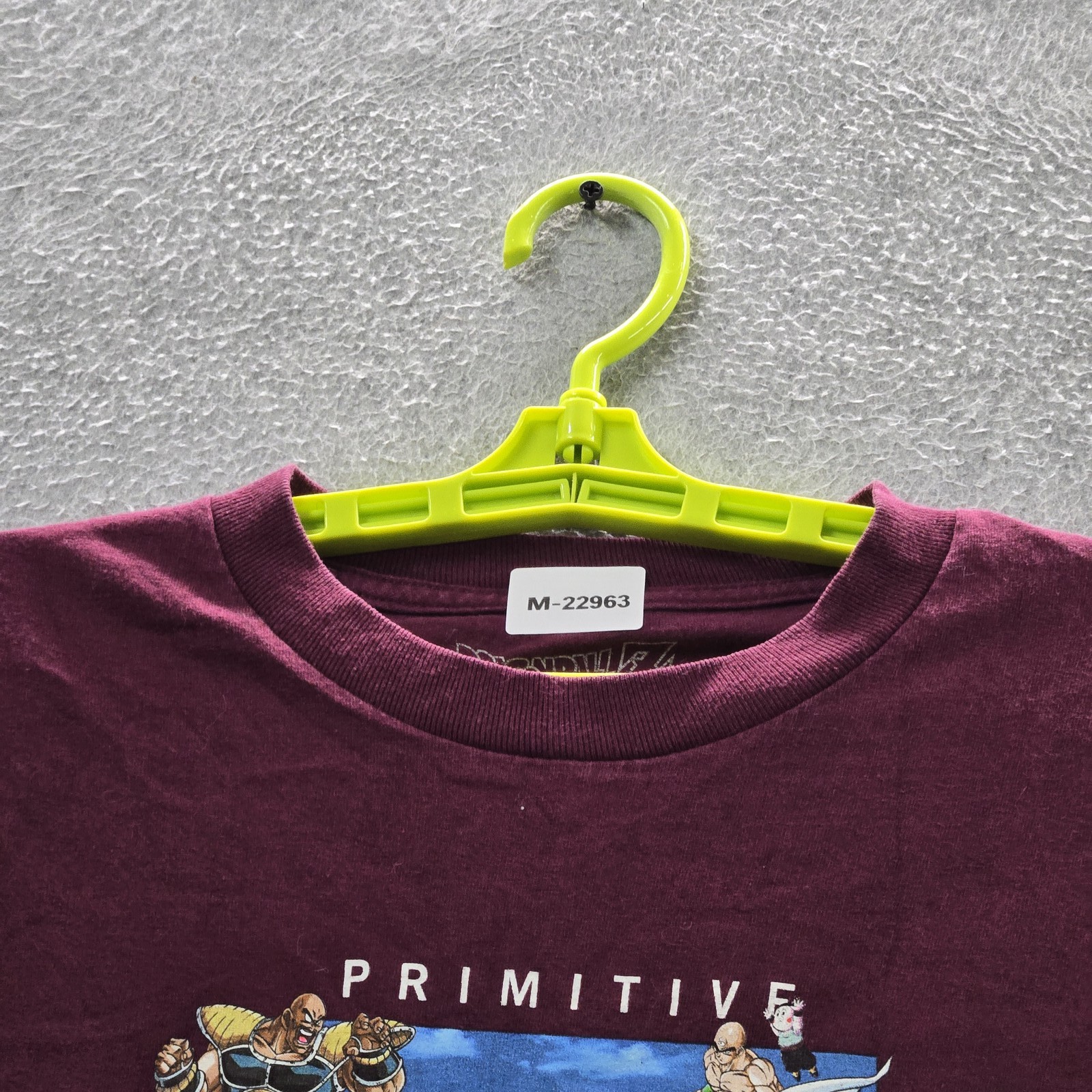 Primitive Men Shirt M Burgundy Graphic Dragon Ball Z Anime Skater