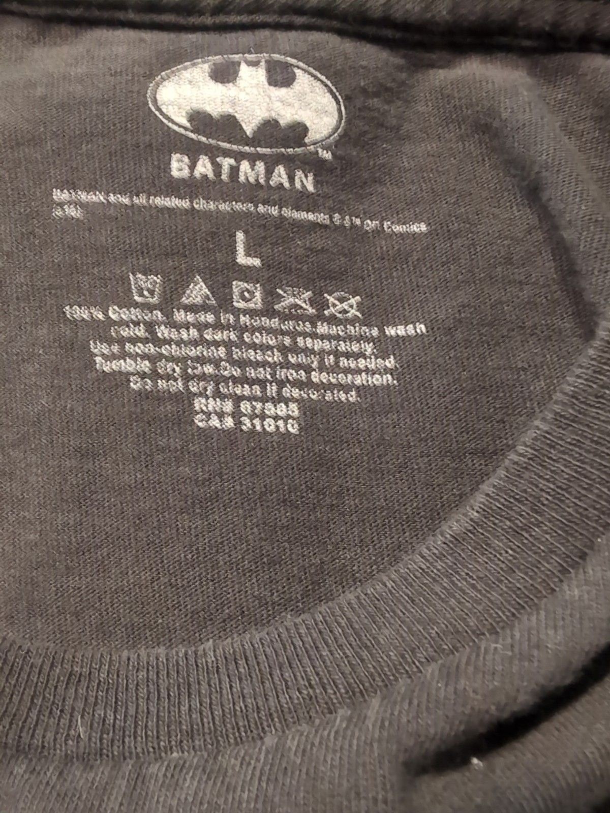 Batman Harley Joker Graphic Tee Large 100% Cotton Collab Art Comic Villains Larg