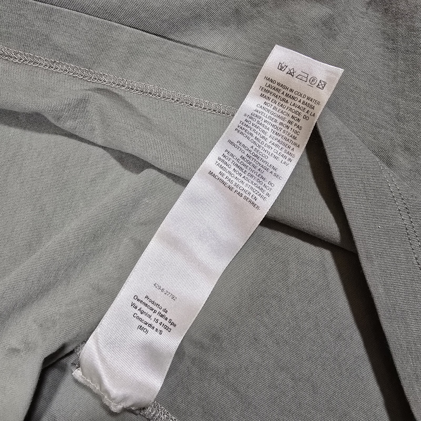 Rick Owens Brad T-Shirt Men Sz M Celadon Green S/S 25 Hollywood Collection