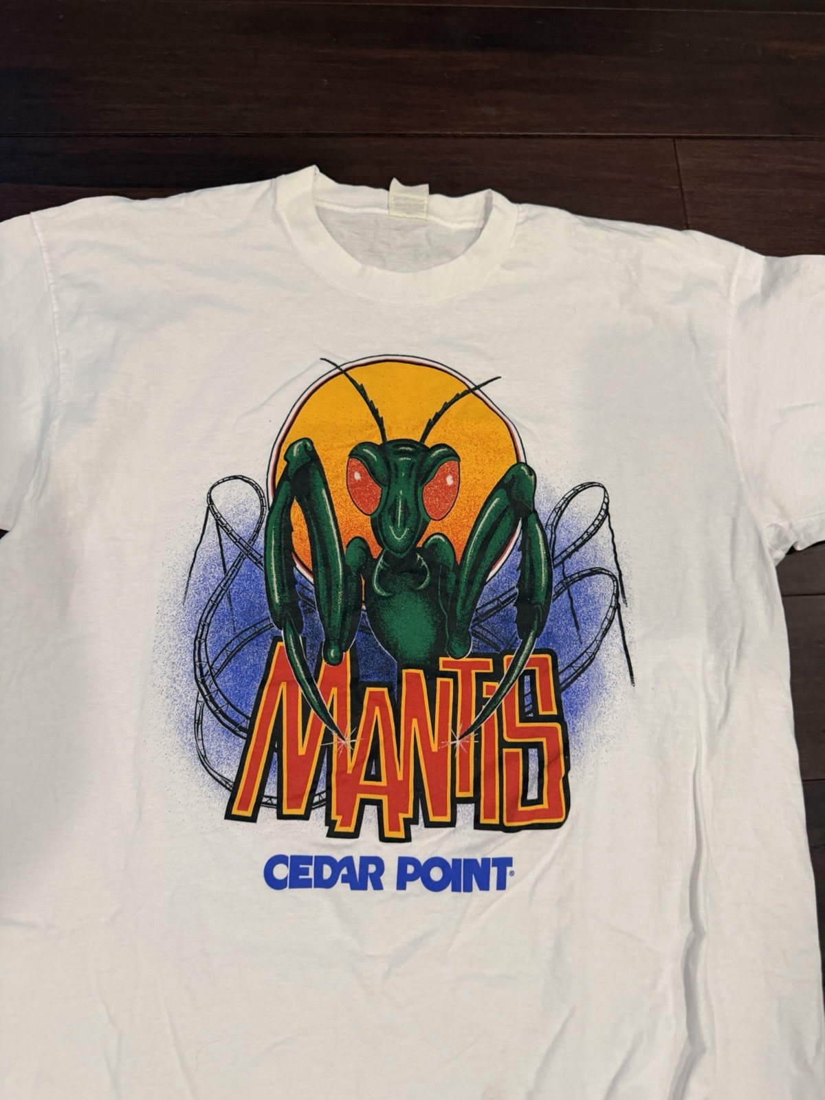 Vintage Mantis Roller Coaster 1996 Cedar Point Amusement Park Ohio Shirt XL