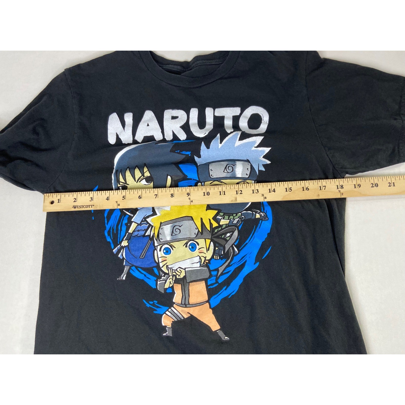 Naruto Shippuden Graphic T Shirt Mens Medium Black Anime Manga Short Sleeve