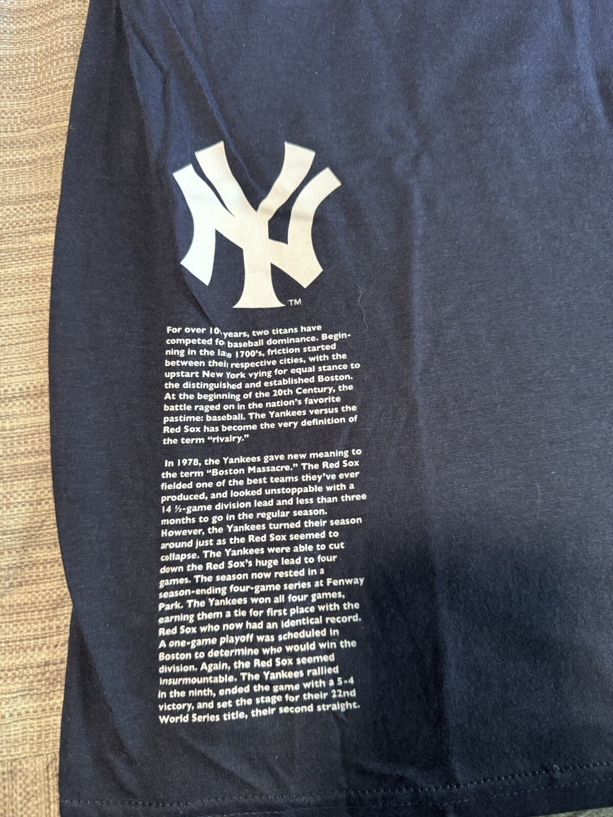 RARE New York Yankees Nike Boston Massacre Shirt BANNED BRAND NEW WITH TAG LG