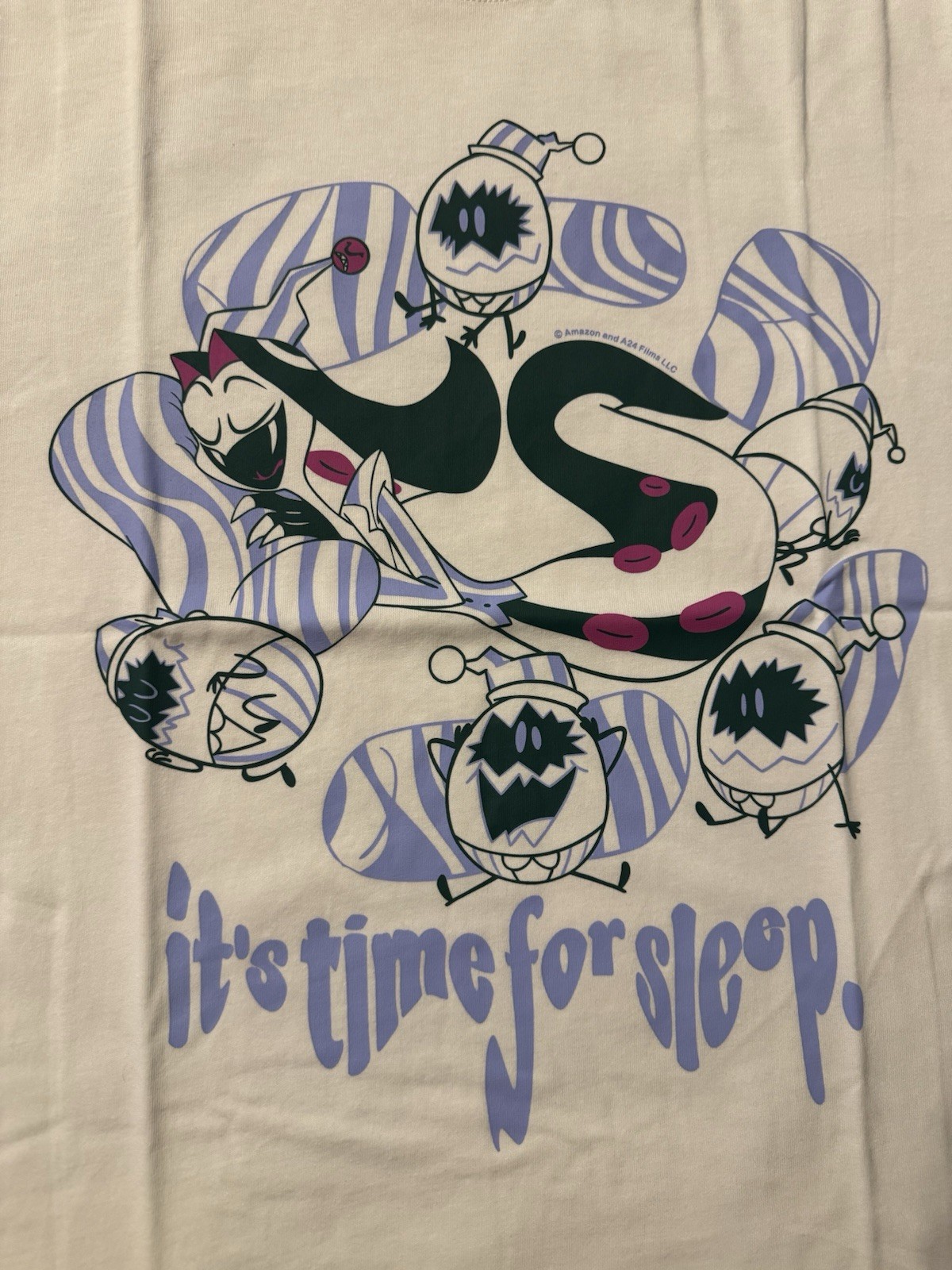 NEW CRYMINI + EGG BOIZ HAZBIN HOTEL SHIRT – MEDIUM – JAPAN EXCLUSIVE -SLEEP TIME