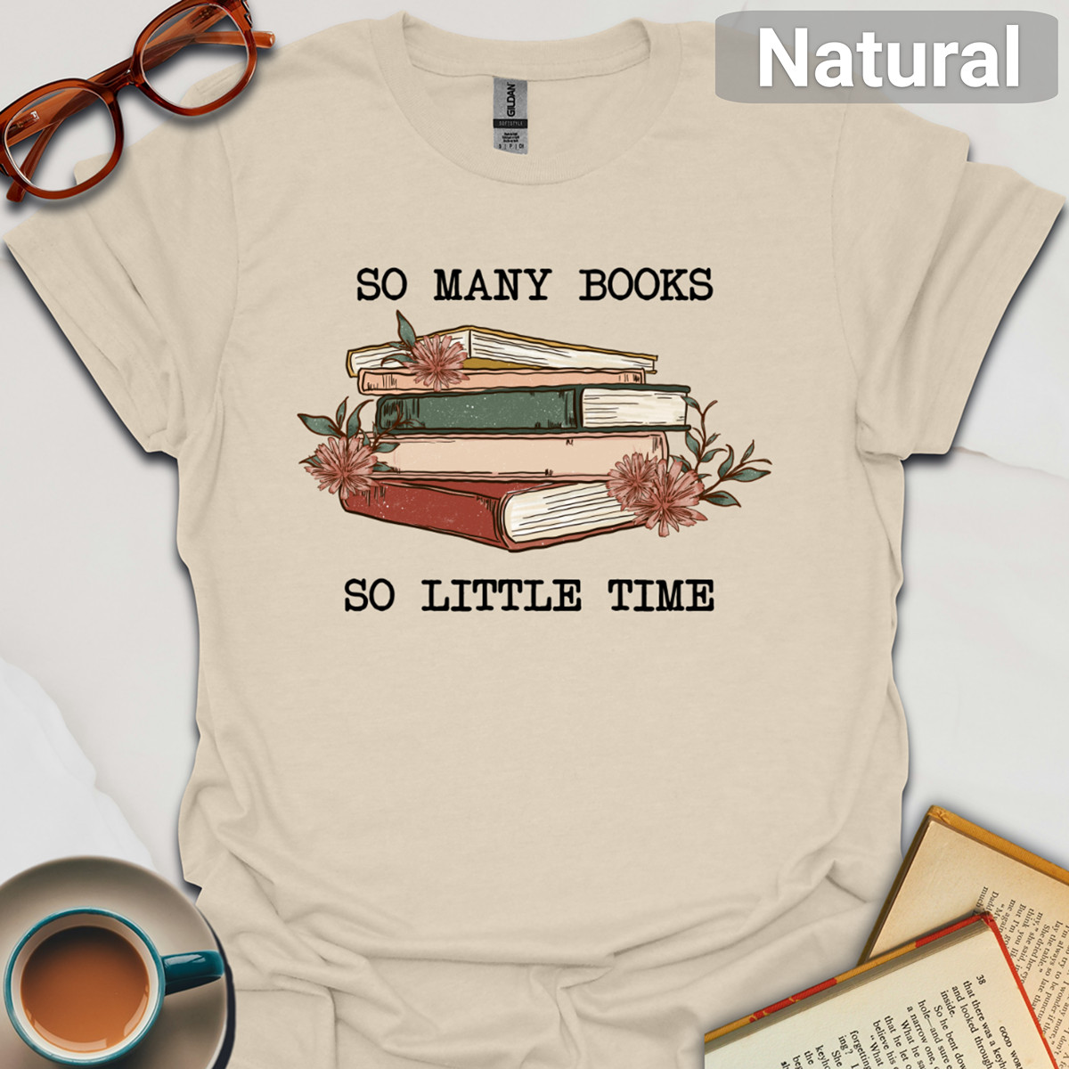 So Many Books Gift Tee Reading Book Lover Gift Bookish Unisex Readers T-Shirt