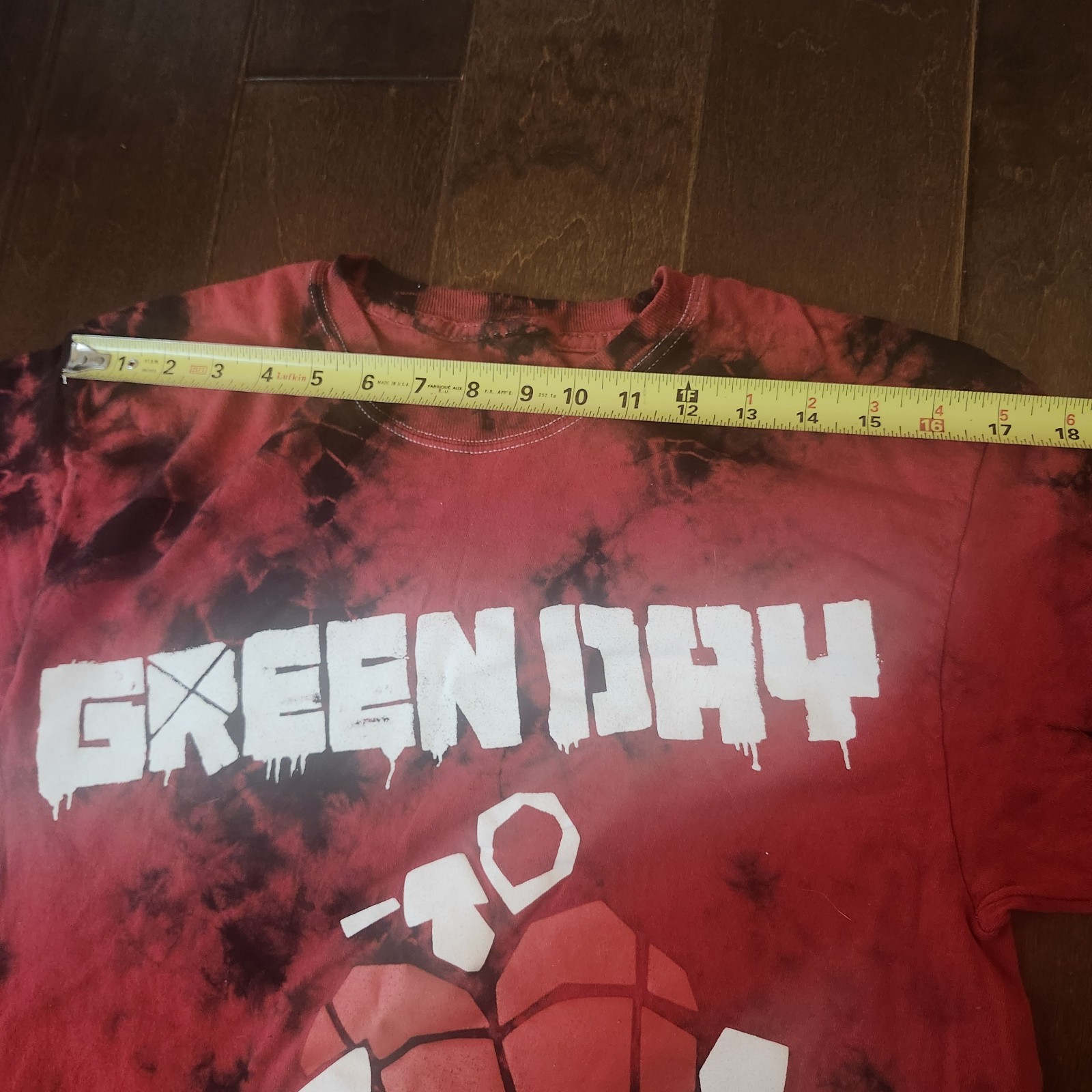 Green Day American Idiot Grenade Heart Tie Dye Band T Shirt Mens (No Size Tag)