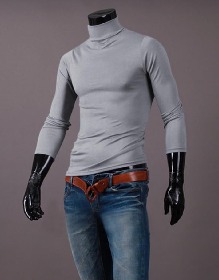 Men&rsquo;s Long Sleeve Mock Neck Base Layer Shirts Winter Thermal Tops Undershirt
