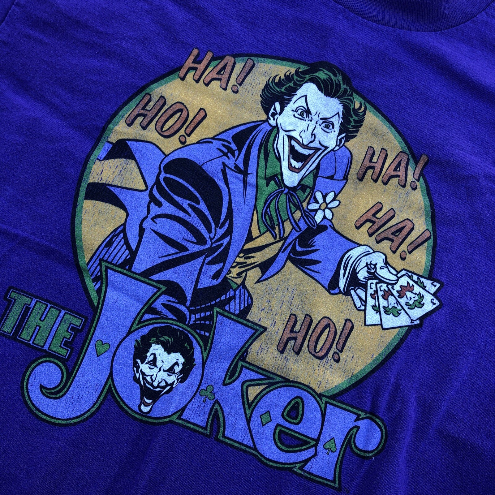 Vtg DC Comics Originals The Joker Purple T-Shirt Size M Great Graphic