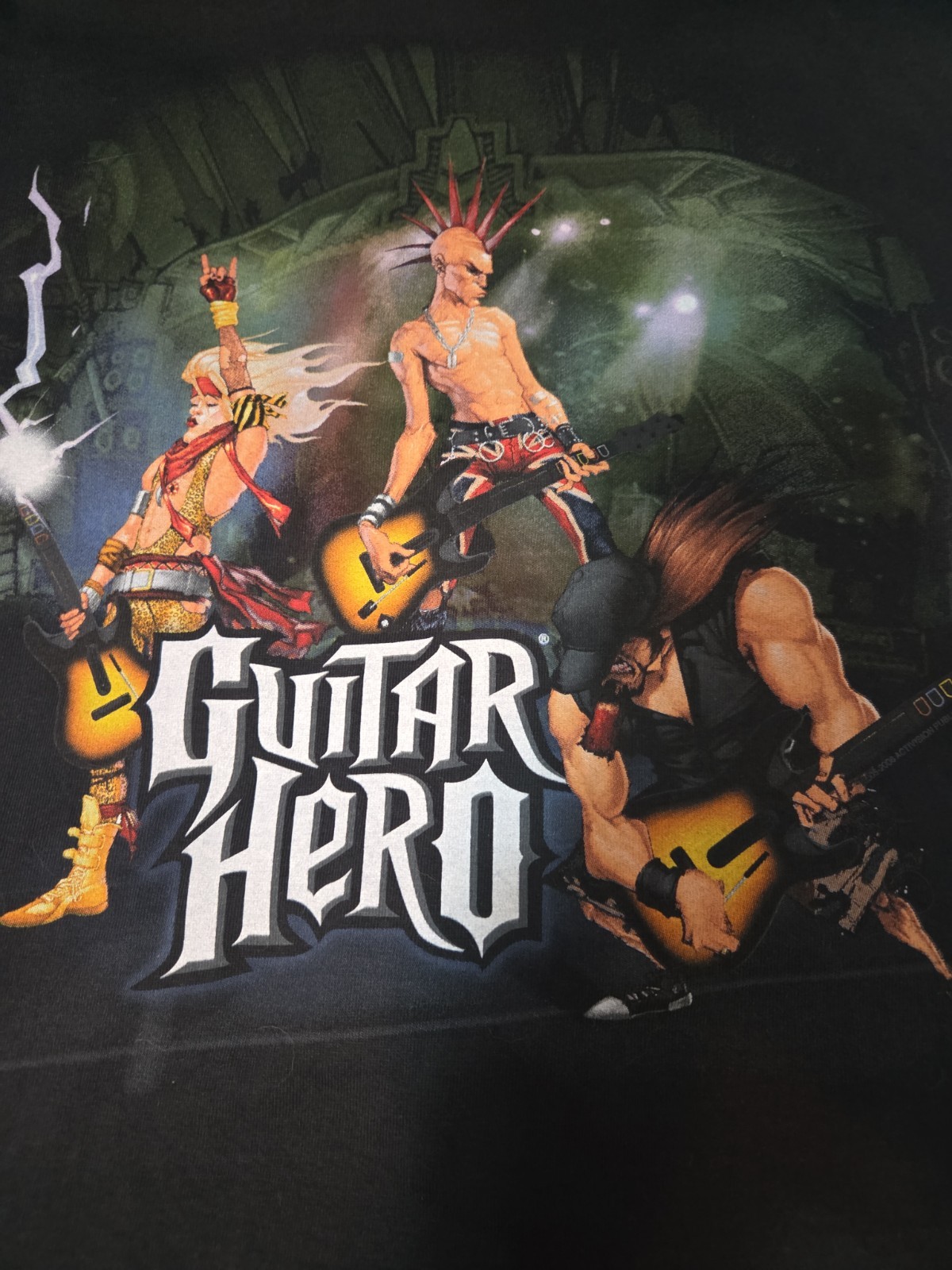 Guitar Hero 2008 Video Game Promo T-Shirt YOUTH LARGE SEE Measurements