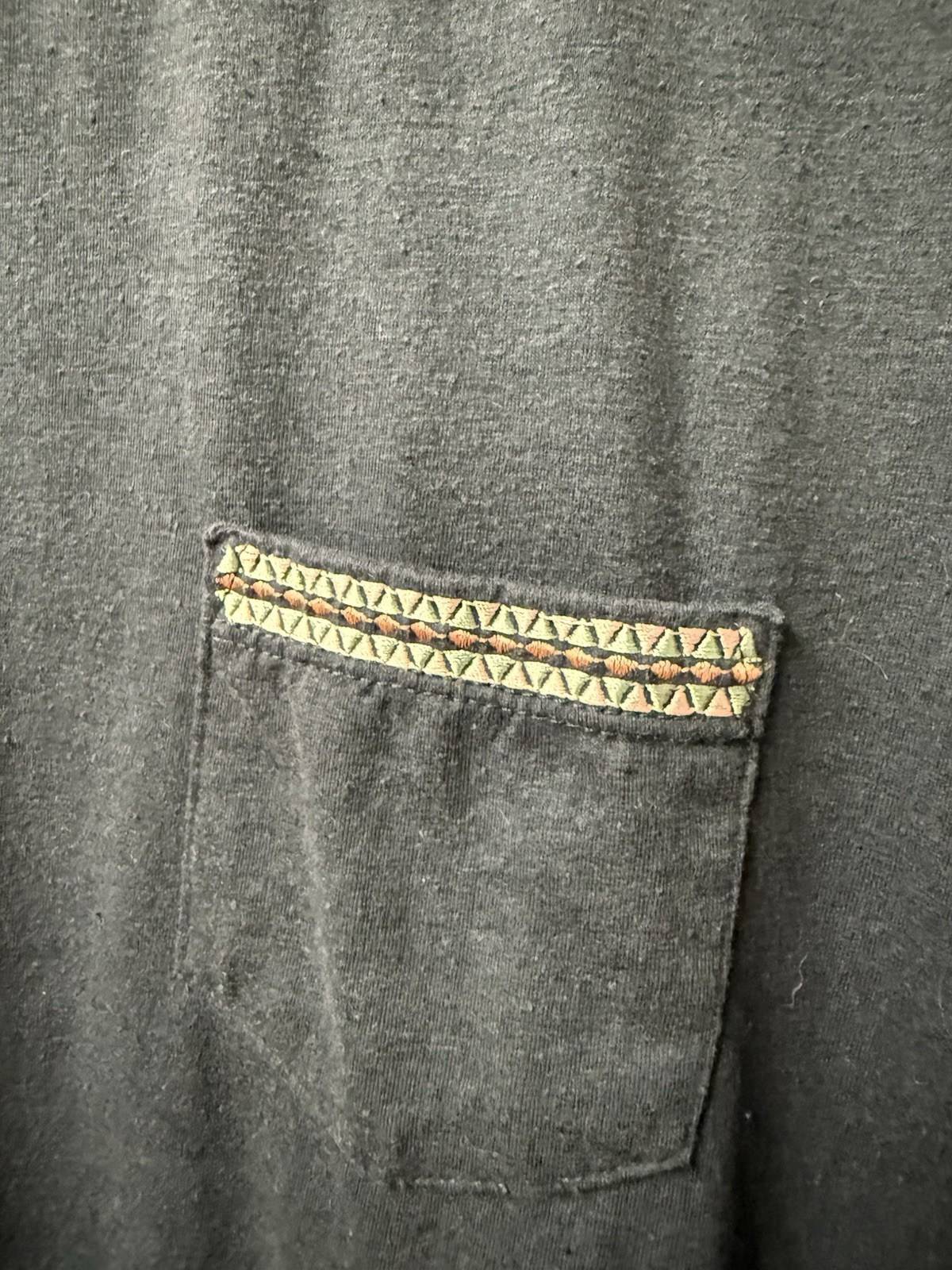 Marine Layer Blue Solid Embroidered Pocket Short Sleeve Crew Neck T-Shirt M