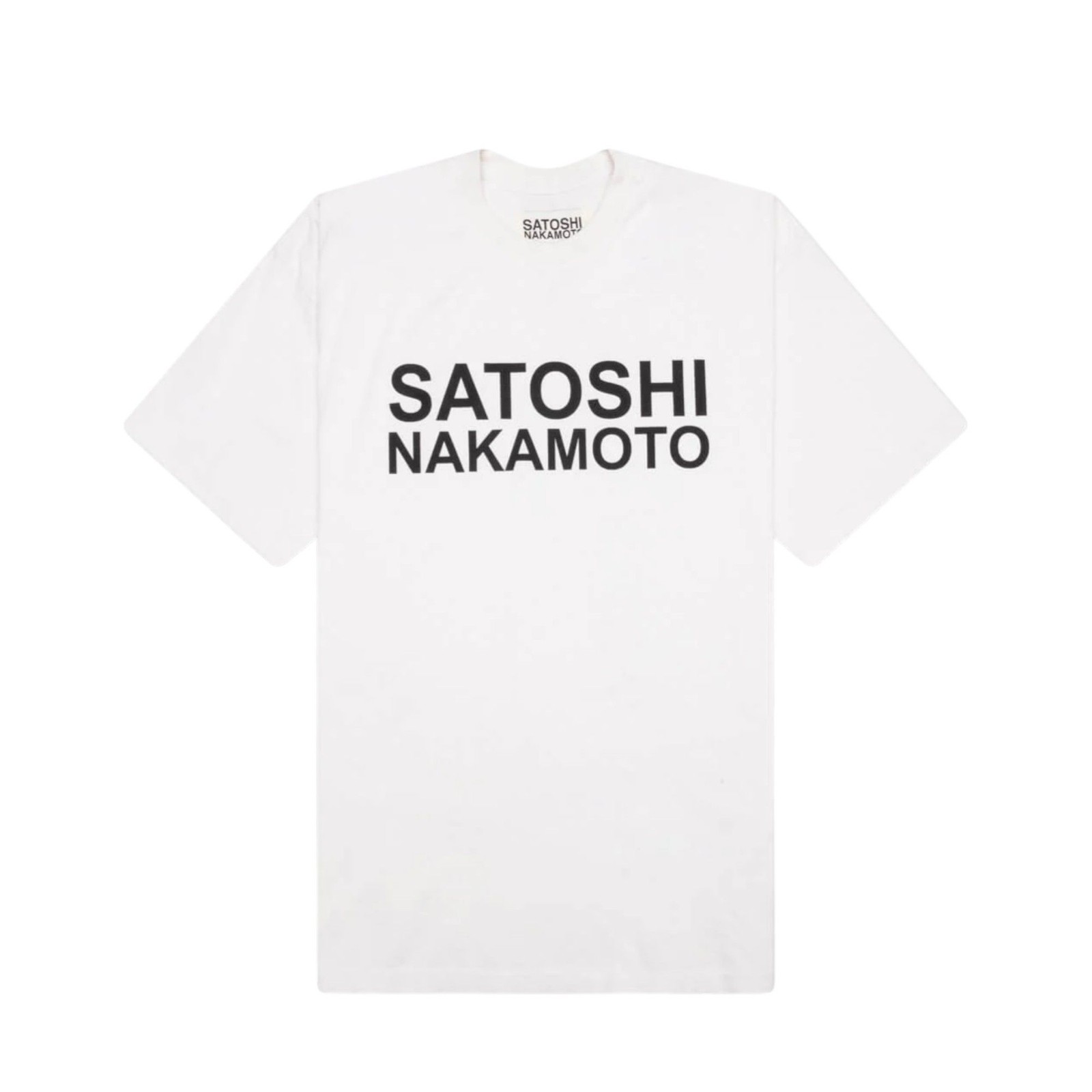 Size M Satoshi Nakamoto Basic Logo Tee « White »