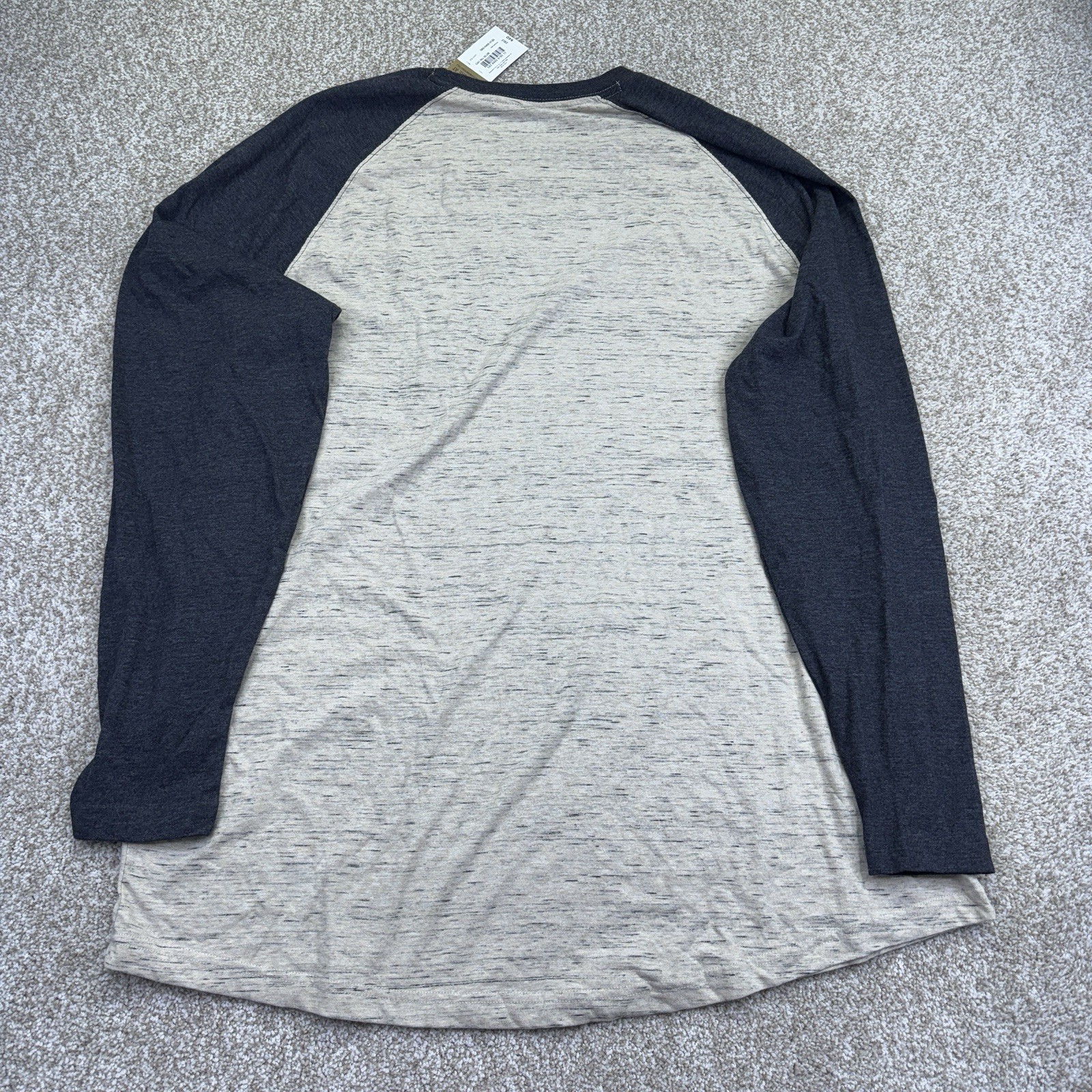 NEW Foundry Pocket T Shirt Mens Size 2XLT Beige Gray Long Sleeve Raglan