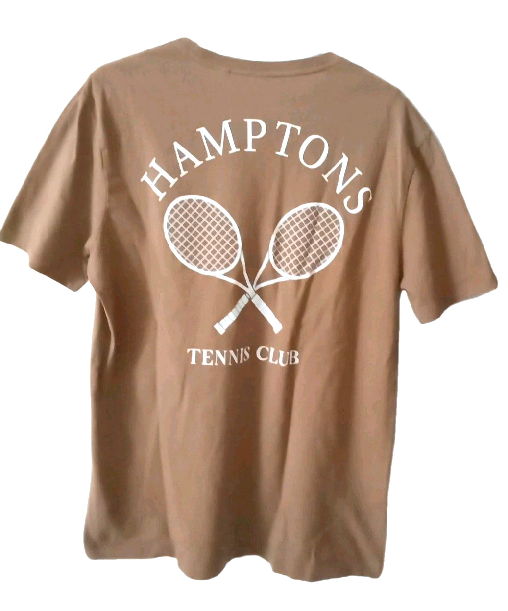 FREE PLANET Men&rsquo;s Hamptons Tennis Club Graphic T-Shirt Organic Cotton Unisex (M)
