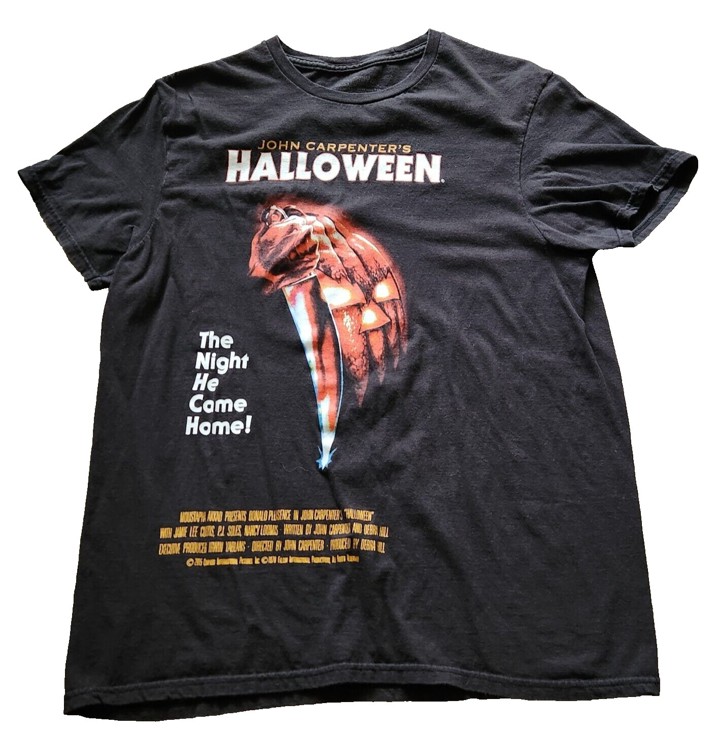 John Carpenter&rsquo;s Halloween Graphic T Shirt Black Adult L Horror Night Stopped By