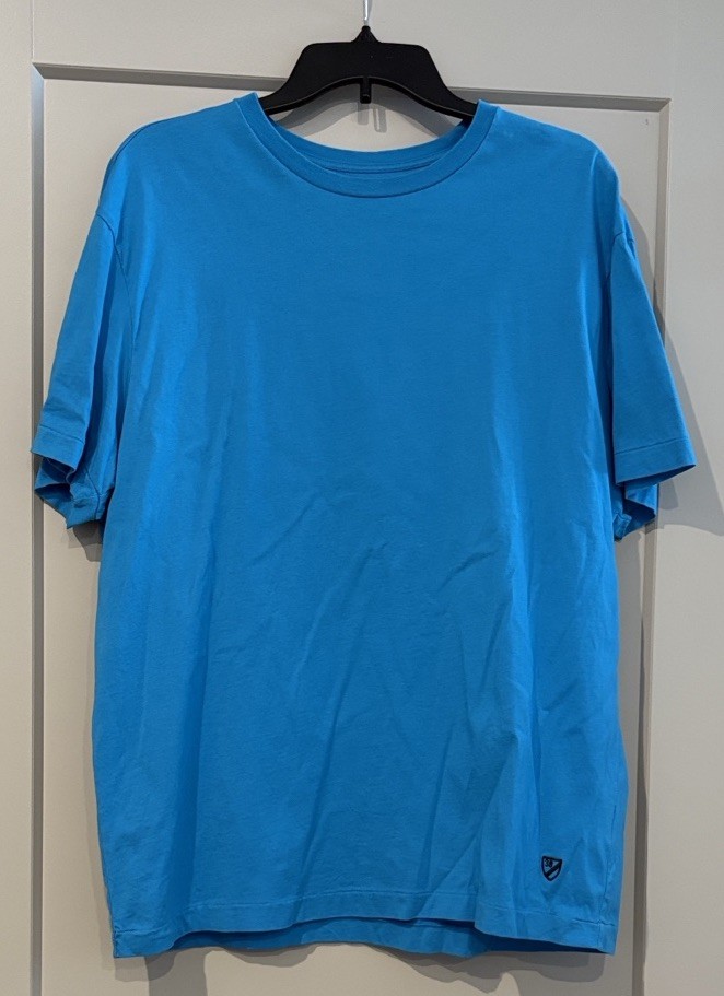 Men&rsquo;s Cremieux Short Sleeve Blue Cotton T-Shirt Size L