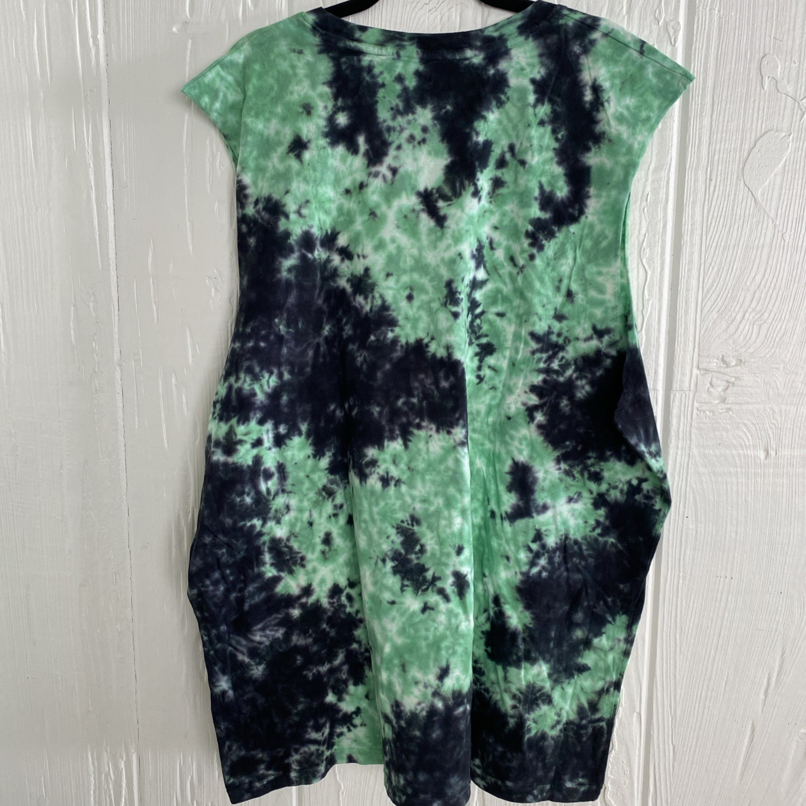 Green Day Sleeveless T Shirt Size 2XL Green Black White Tie Dye