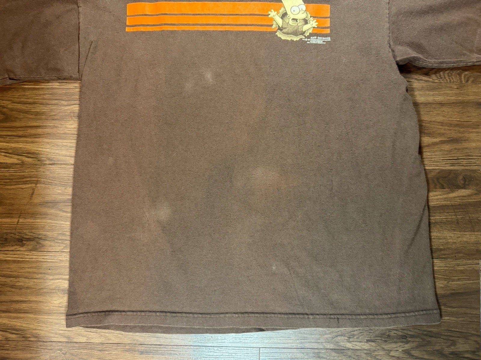 Vtg 1997 The Simpsons Stanley DeSantis Bart Simpson Brown T-shirt Size X-large