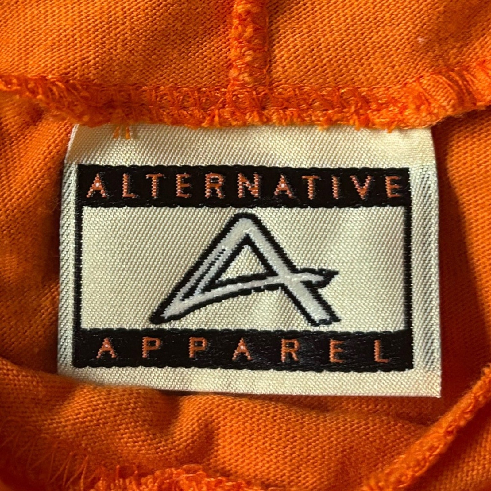 Alternative Apparel Reese’s Men’s Orange & White Hooded Long Sleeve Size XL