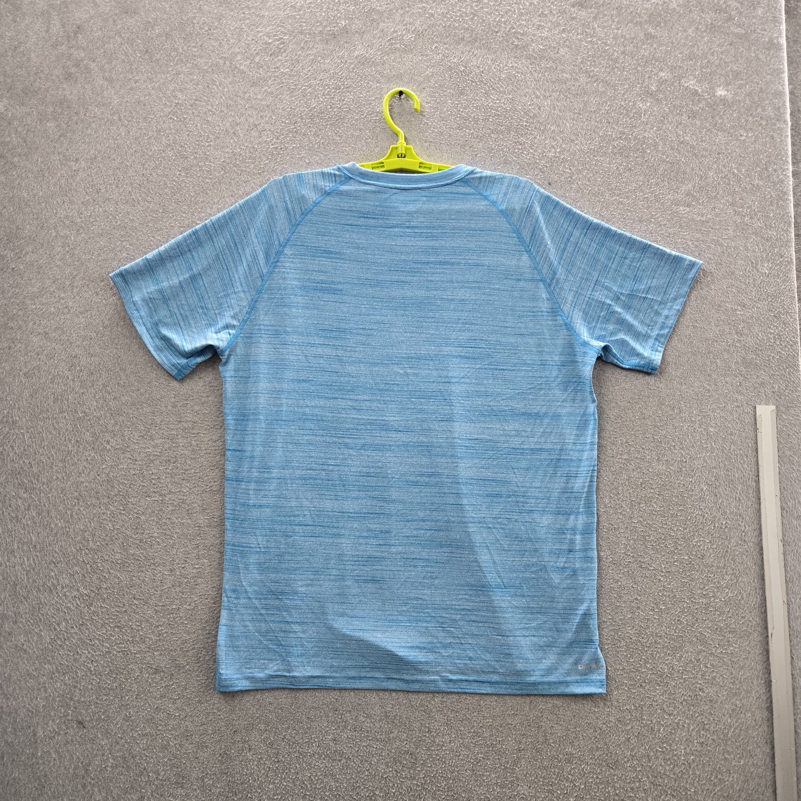 Adidas Men Shirt XL Blue Striped Logo Ultimate Tee Short Sleeve