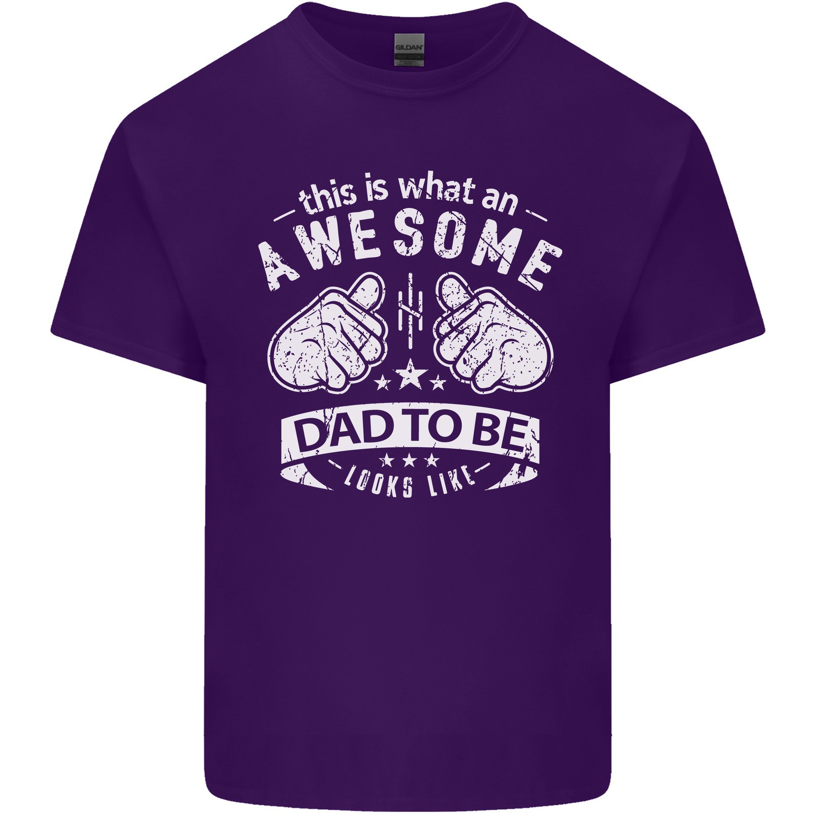 Awesome Dad to Be Looks New Dad Daddy Mens Light Cotton T-Shirt