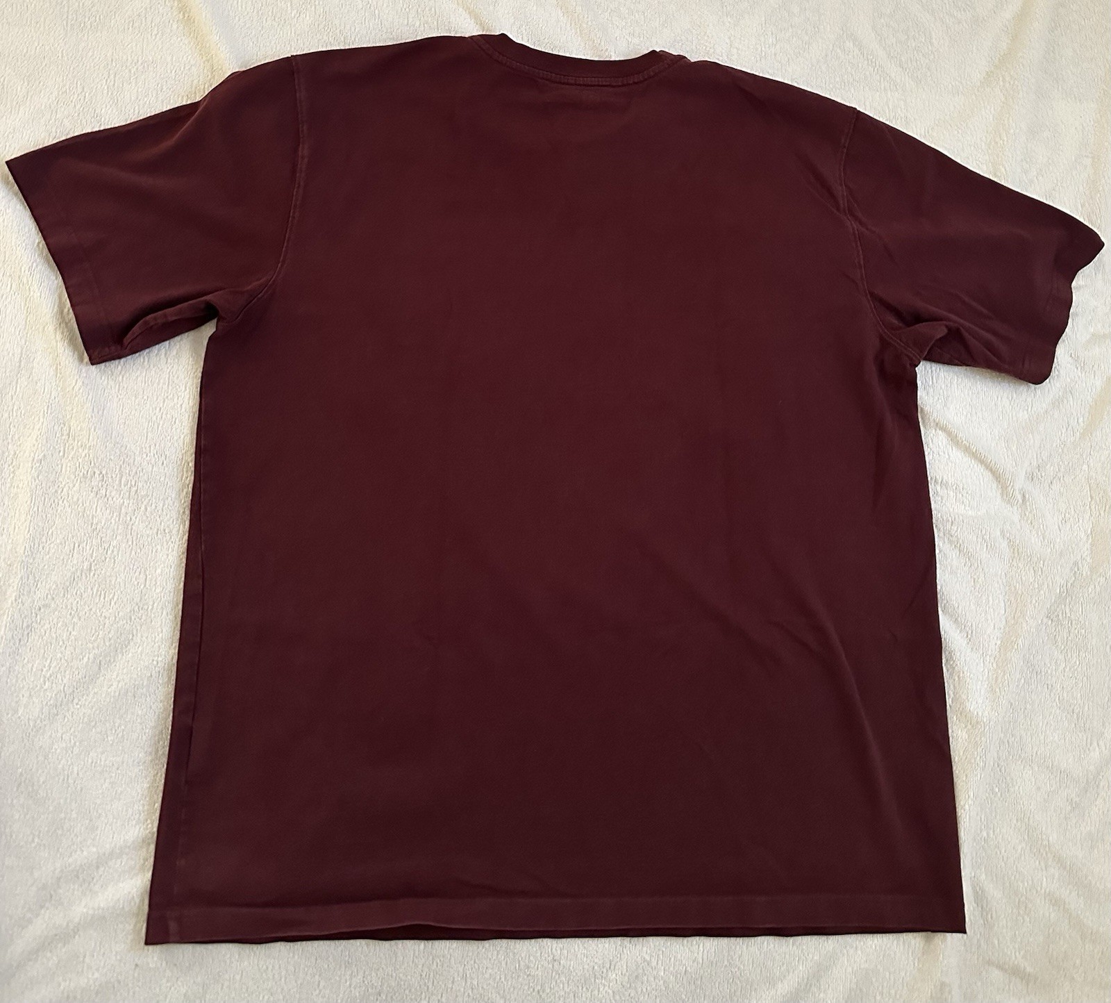 Carhartt Shirt Mens XL Short Sleeve Henley Crew Neck Buttons Workwear Red