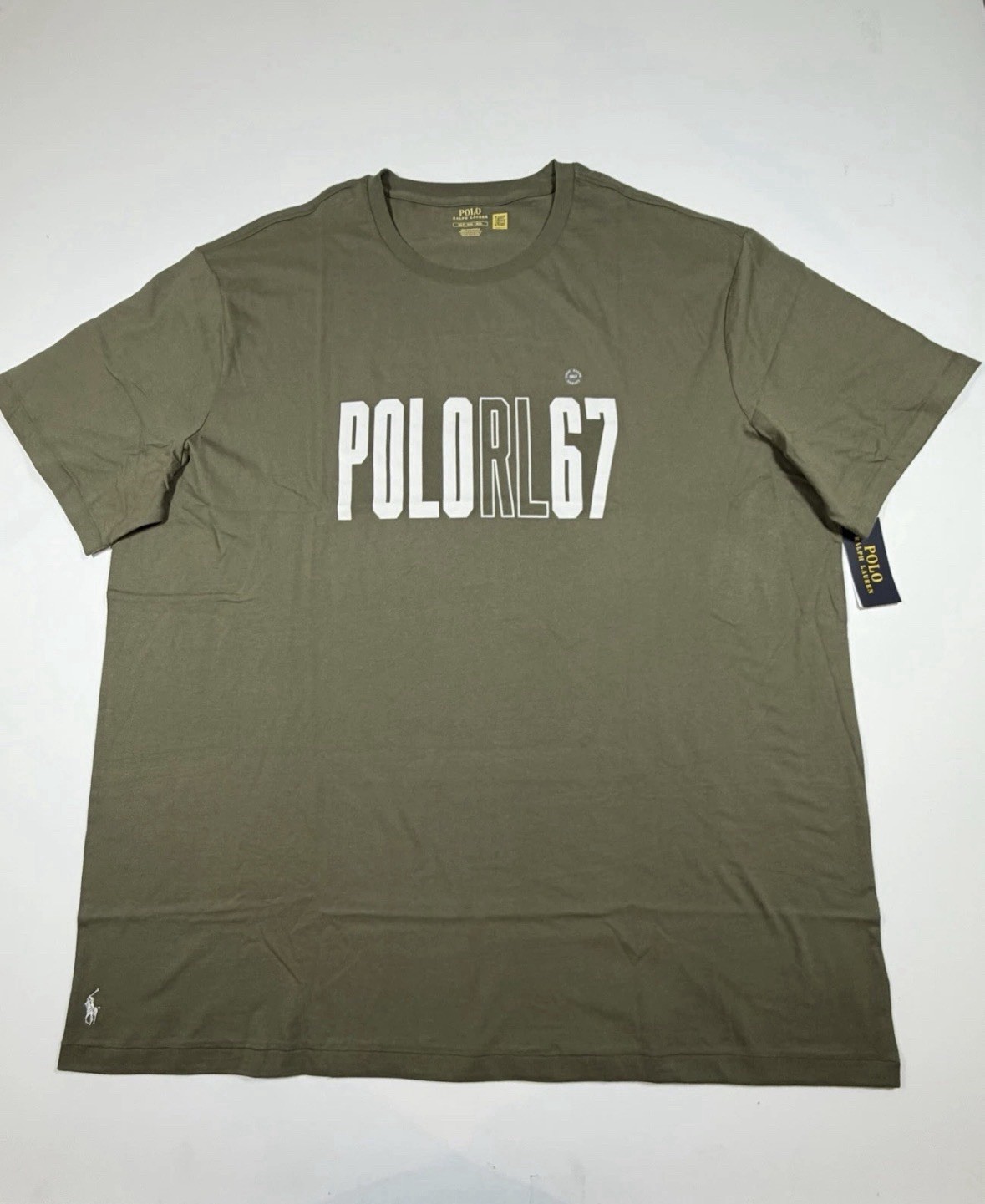 Polo Ralph Lauren Men’s Classic Fit Graphic RL 67 Pony T-Shirt Tee Green NWT 3LT
