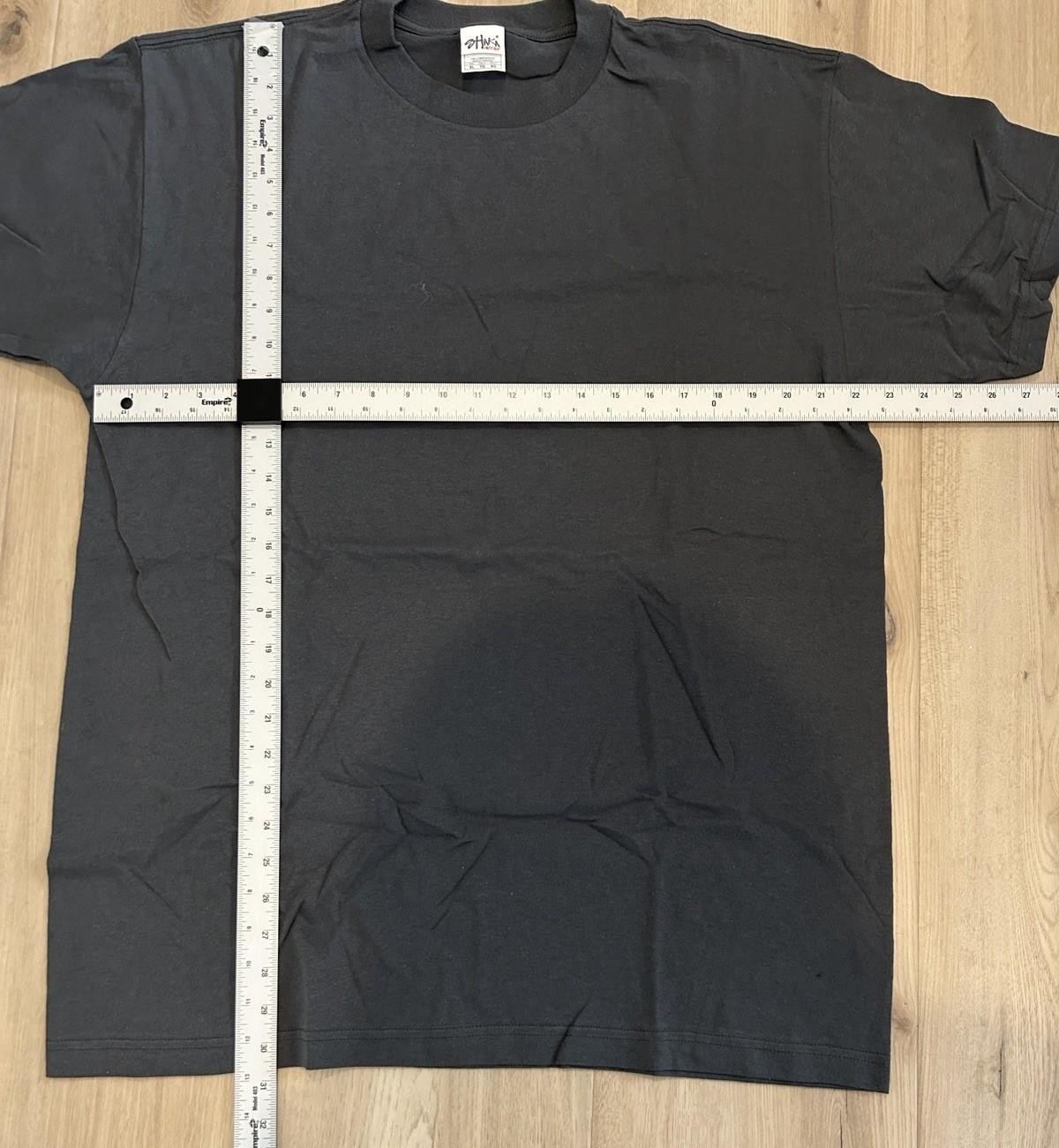 Shaka Active Men’s Short Sleeve Dark Gray Solid 100% Cotton TShirt Size XLarge