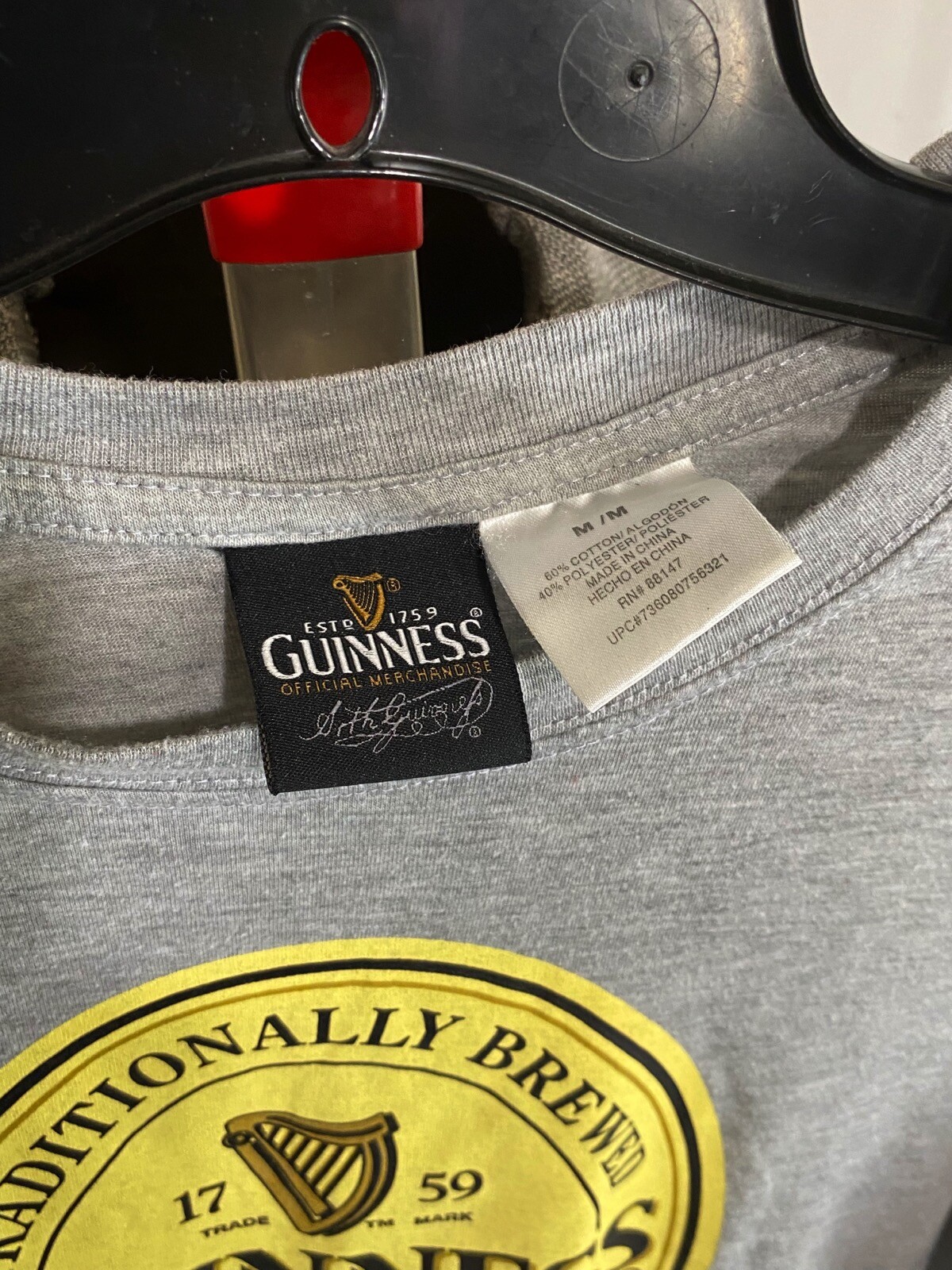 Guinness TEE T SHIRT Extra Stout Medium M Slim