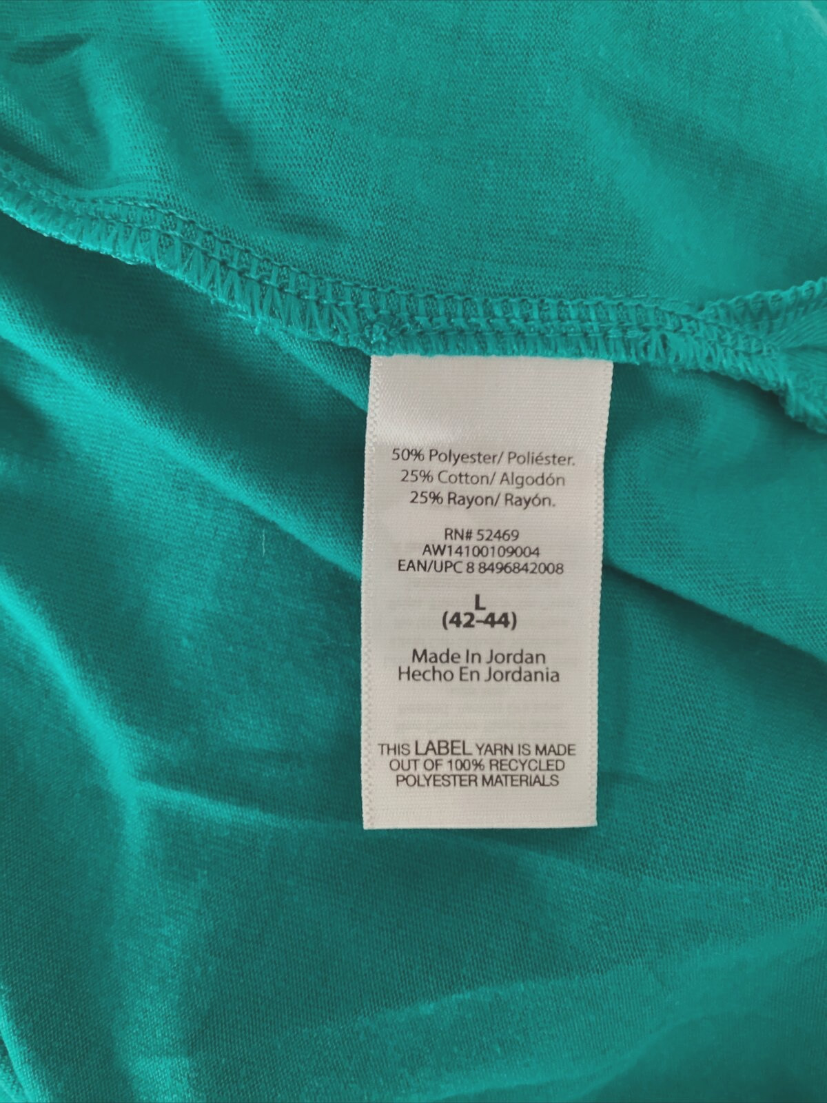 ATHLETIC WORKS DRIWORKS COOL TURQUOISE TRI BLEND MUSCLE Tank Sz L