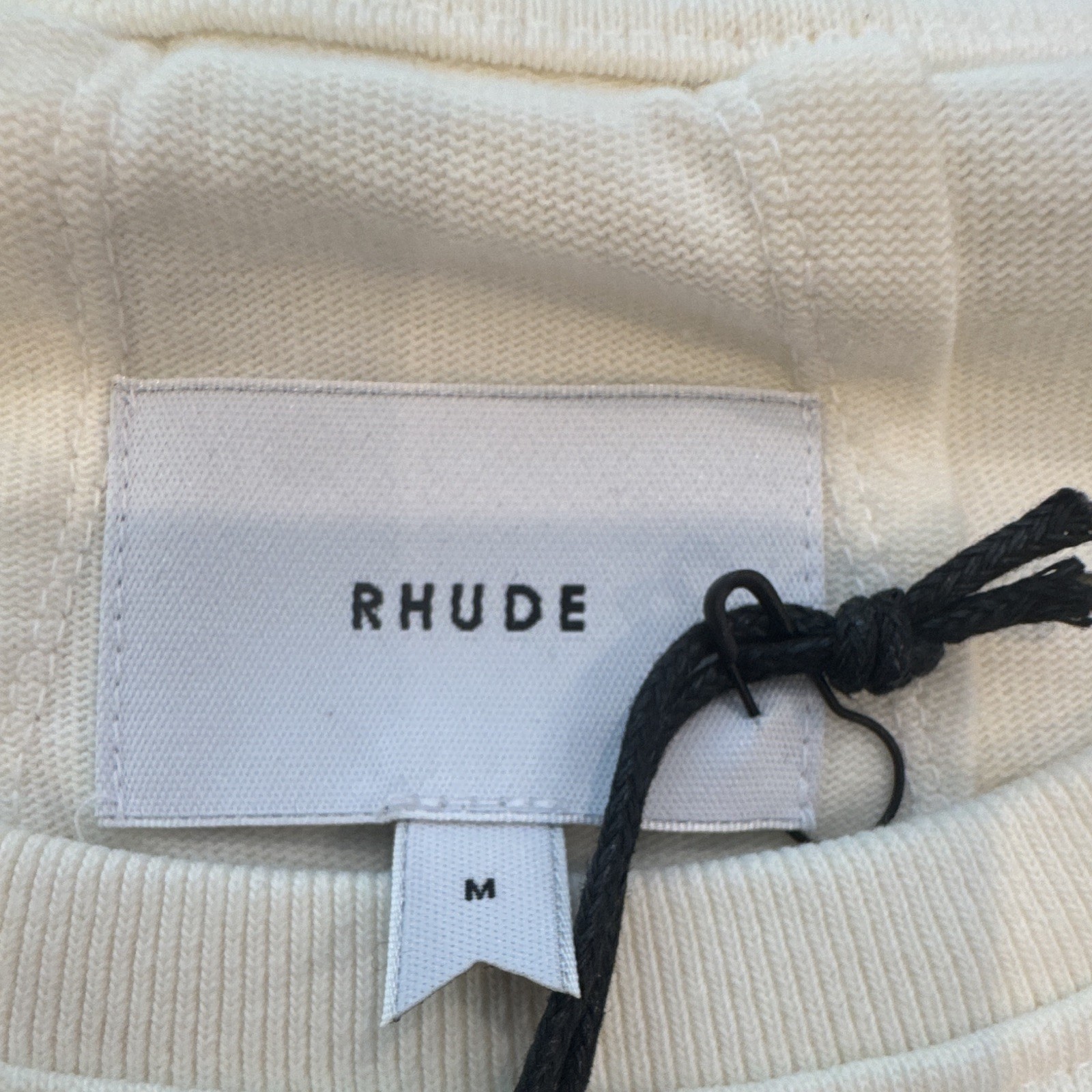 RHUDE Fumar S1 Tee Men&rsquo;s M White Black Red Cotton Graphic Logo Crew Neck
