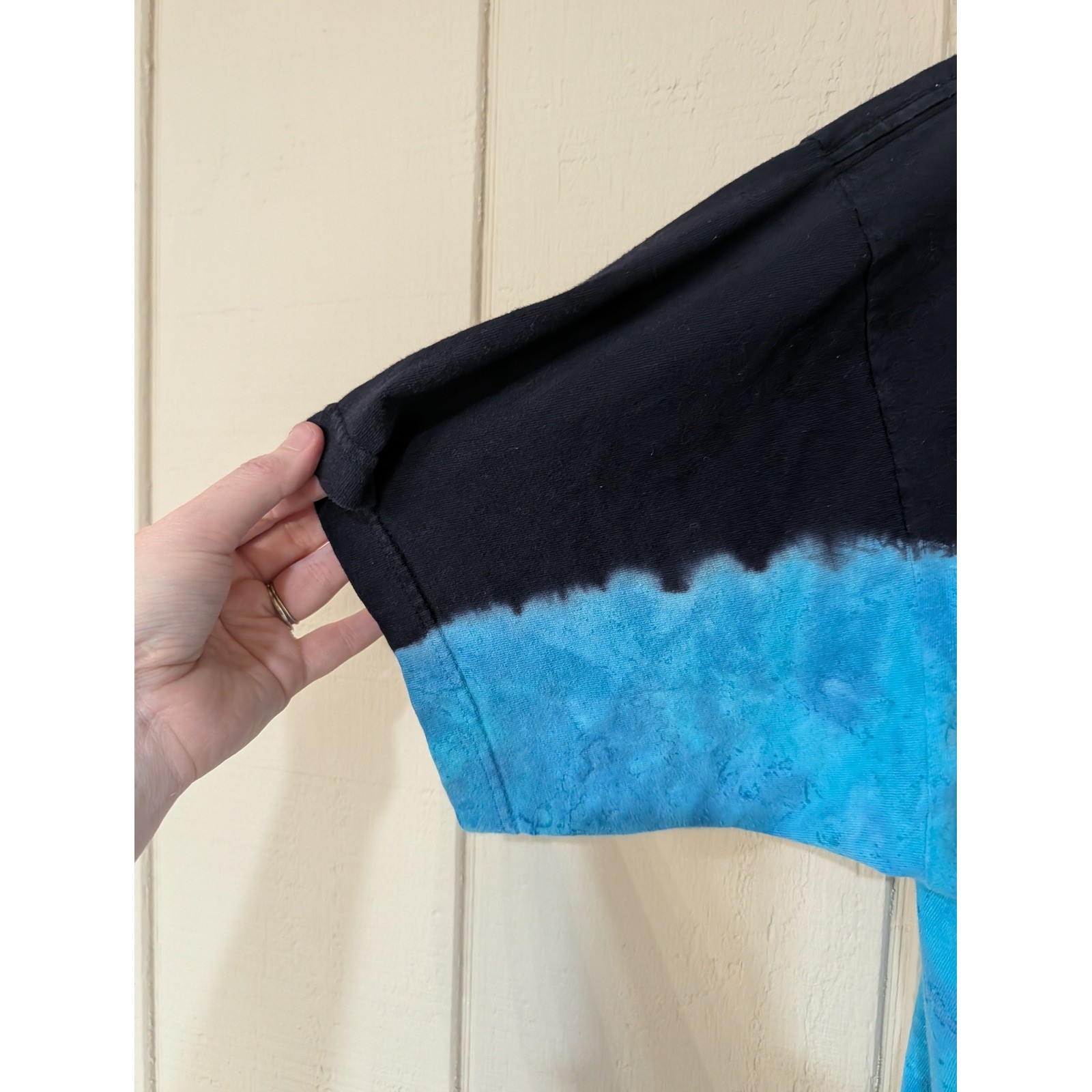 Vintage 90s Star Trek Away Team Wear Enterprise T-Shirt Blue Tie Dye XL Sci-Fi
