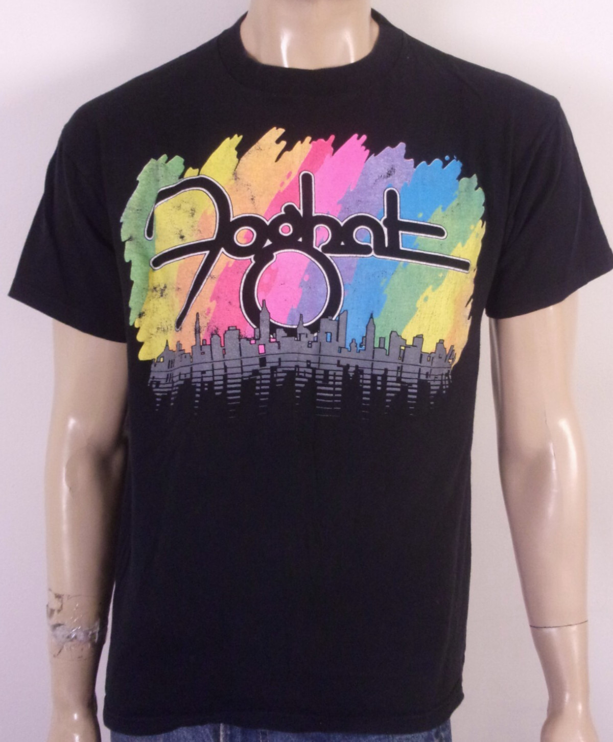 vintage 80s 90s single stitch Foghat T-Shirt Band Tour Concert 2 Sided Gem USA L
