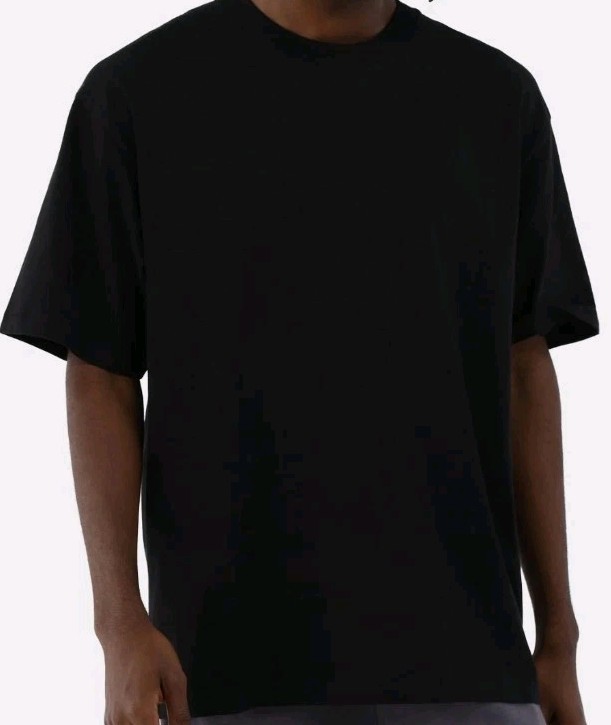 No Boundaries Men&rsquo;s MEDIUM Oversize Cotton Tee BLACK T-Shirt #10726