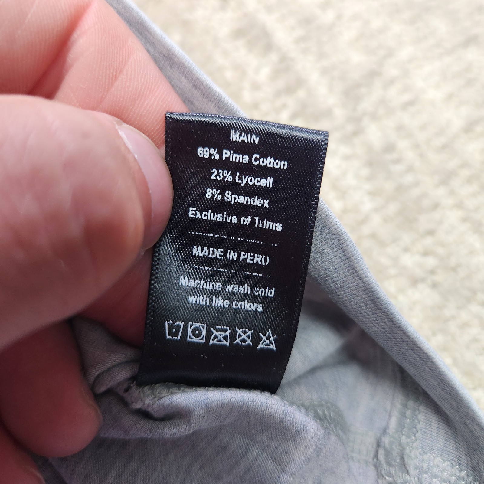 Public Rec Shirt Men XL Gray Go To Henley Pima Cotton Stretch Blend Long Sleeve