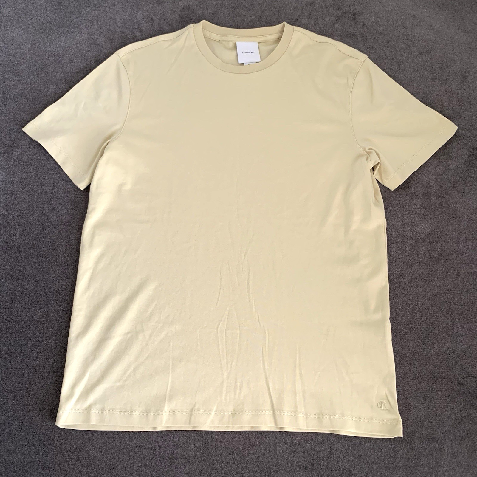 Calvin Klein Men&rsquo;s M Short-Sleeve Supima Cotton Soft Interlock T-Shirt Parsnip