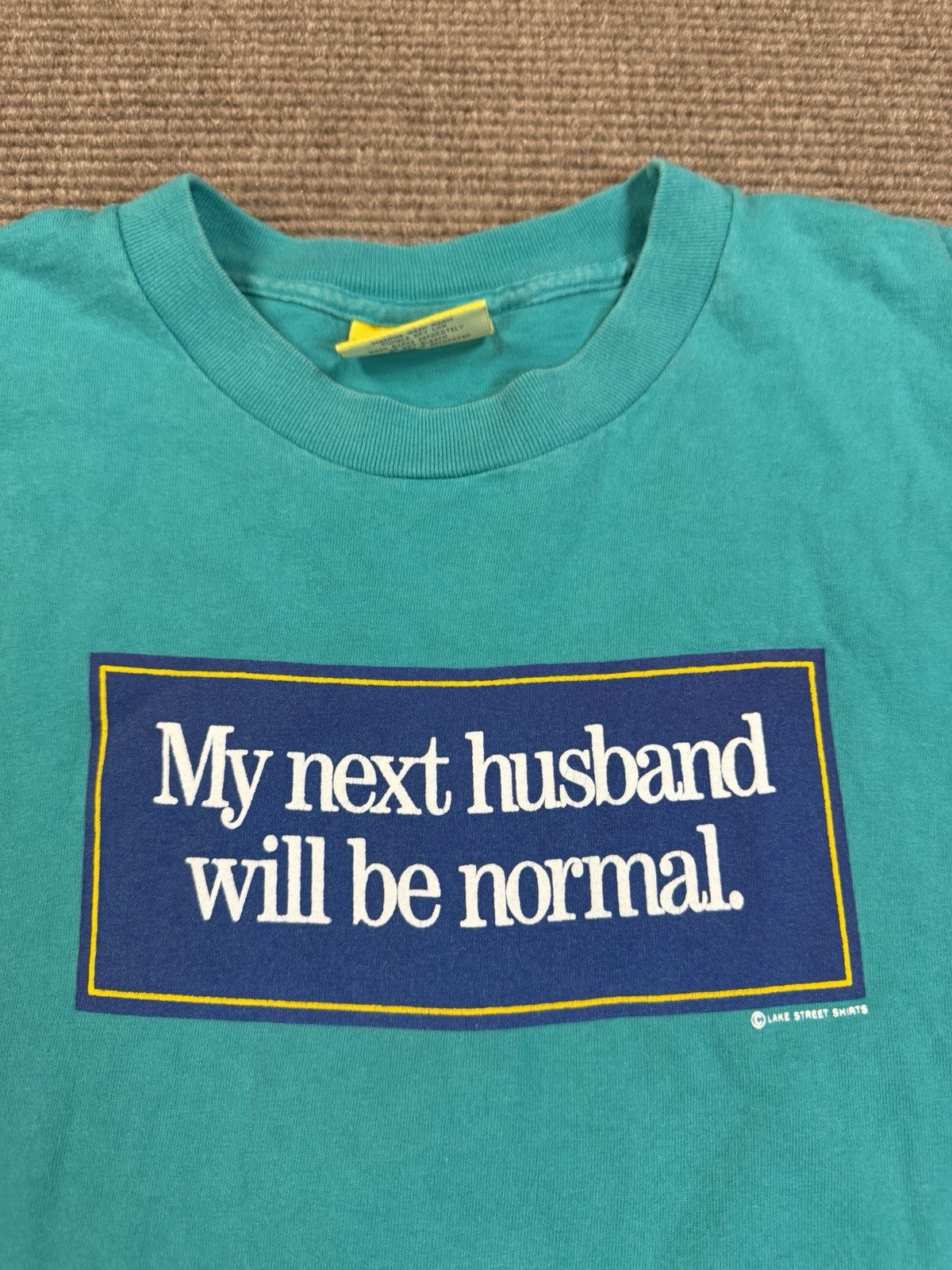 Vintage Lake Street Shirts My Next Husband Will Be Normal Shirt Size XL