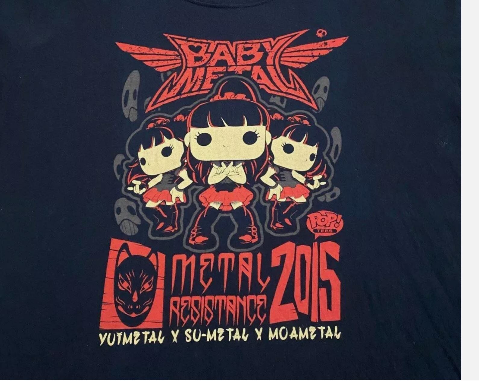 Babymetal Funko Pop Metal Band graphic black Shirt unisex men women
