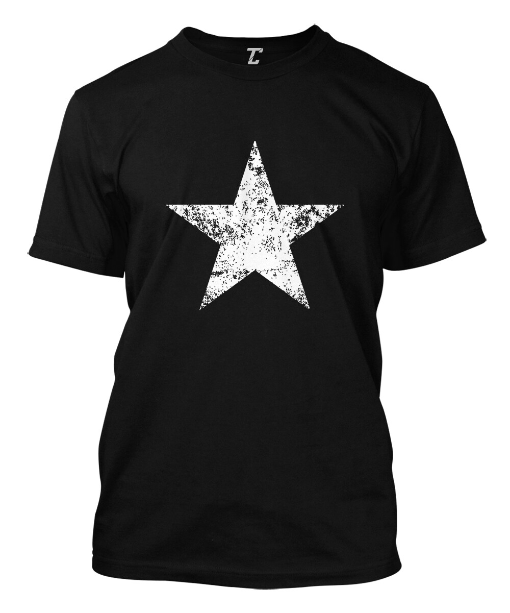 Distressed White Star – USA Flag 50 States Patriotic Men&rsquo;s T-shirt