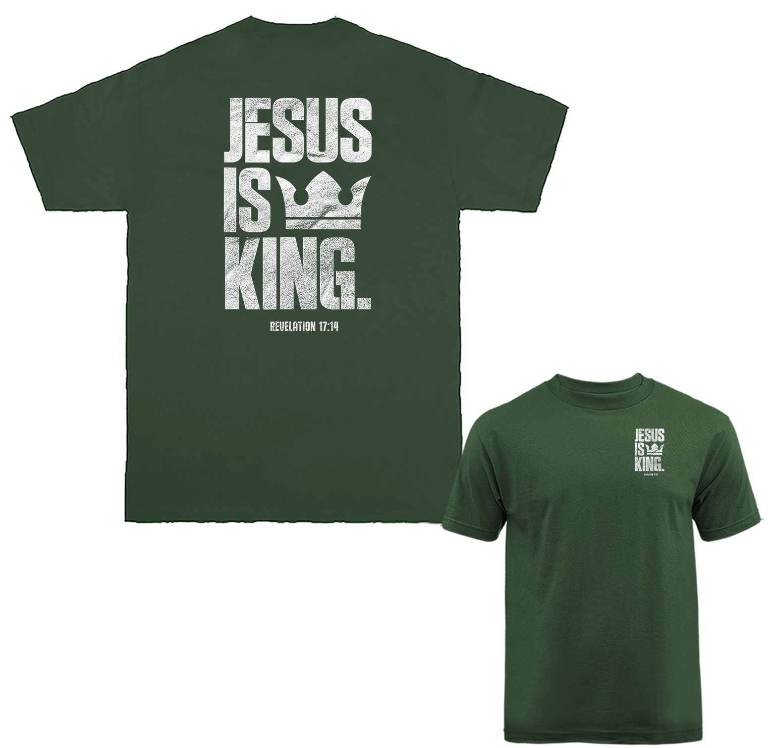 Jesus Is King Revelation 17:14 Christian Faith Cross Religious T-shirt